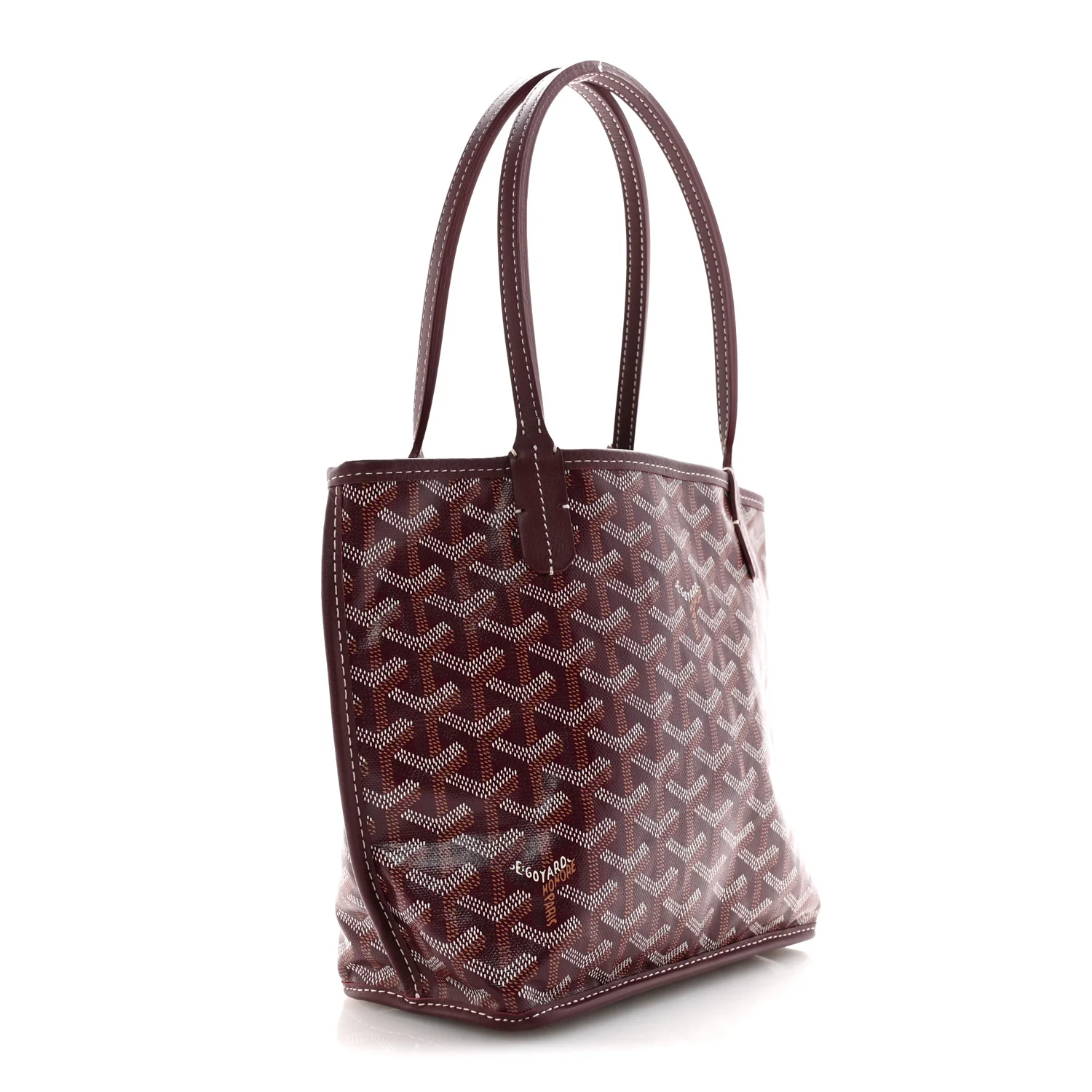 Goyardine Reversible Mini Anjou Burgundy - Image 5