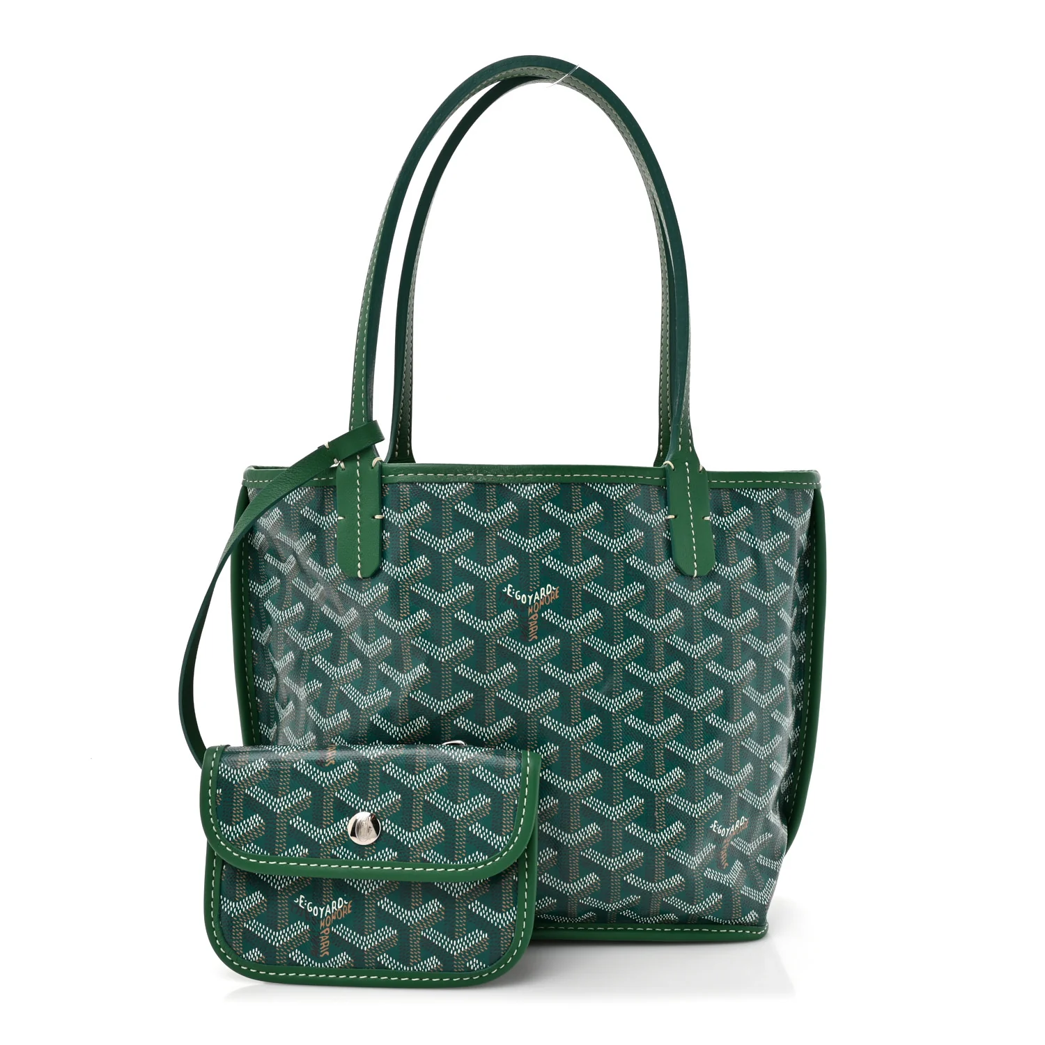 Goyardine Reversible Mini Anjou Green - Image 3