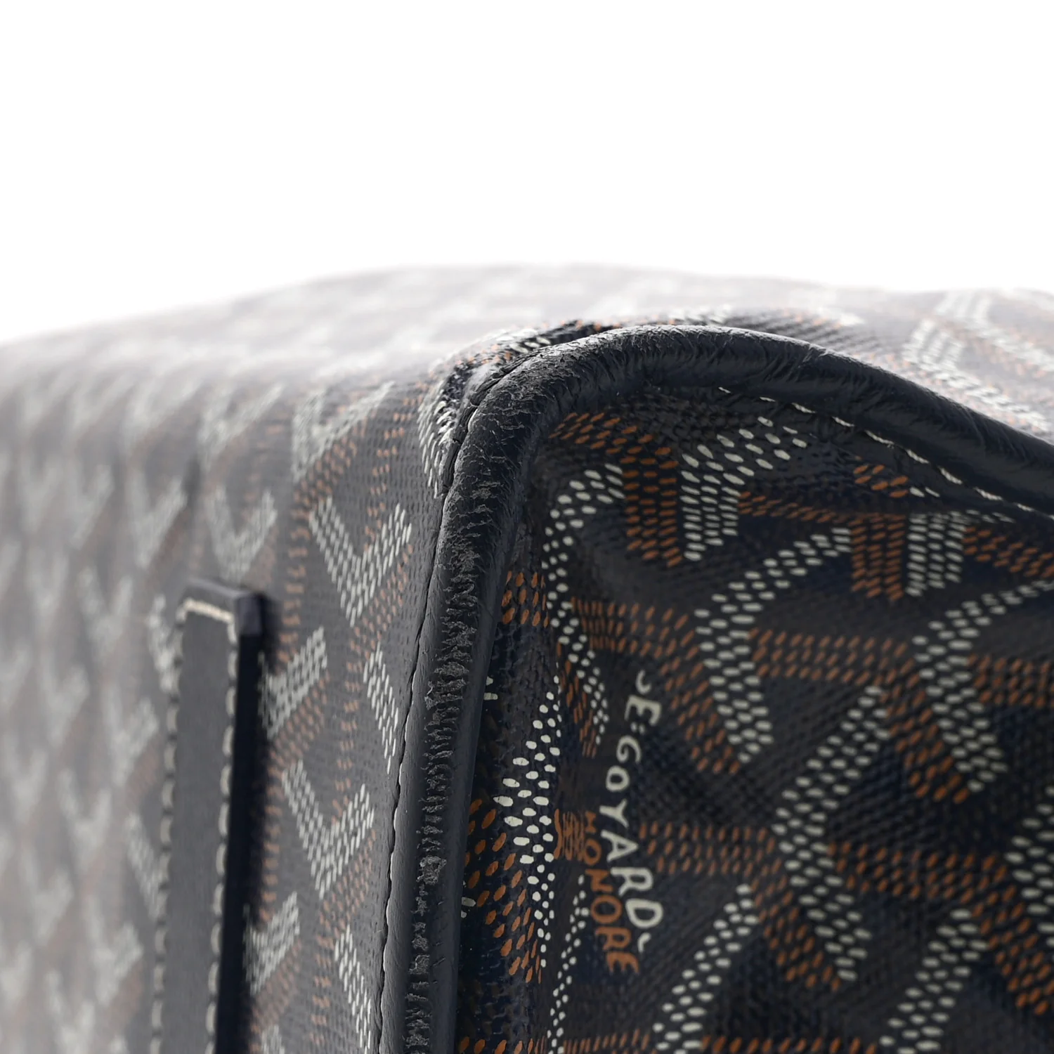 Goyardine Saint Leger Soft Briefcase Backpack Navy - Image 11