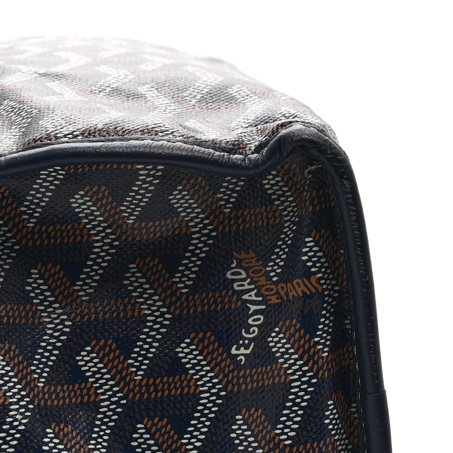 Goyardine Saint Leger Soft Briefcase Backpack Navy - Image 12