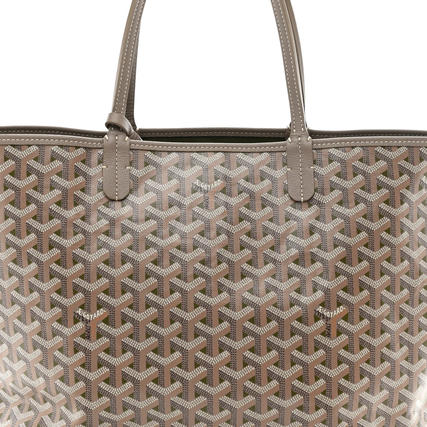 Goyardine Saint Louis Claire Voie PM Grege Khaki - Image 9