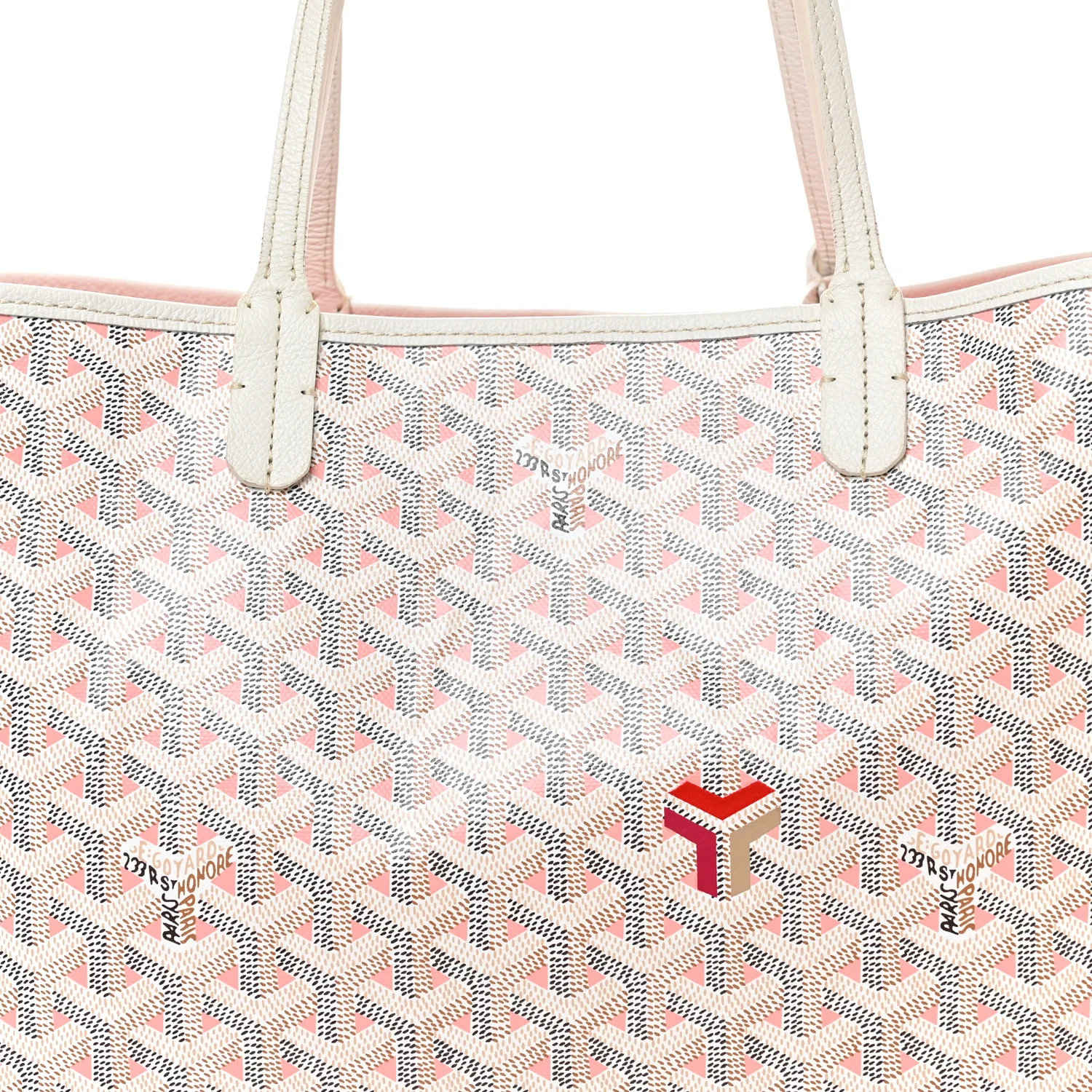 Goyardine Saint Louis Claire Voie PM White Pink - Image 8