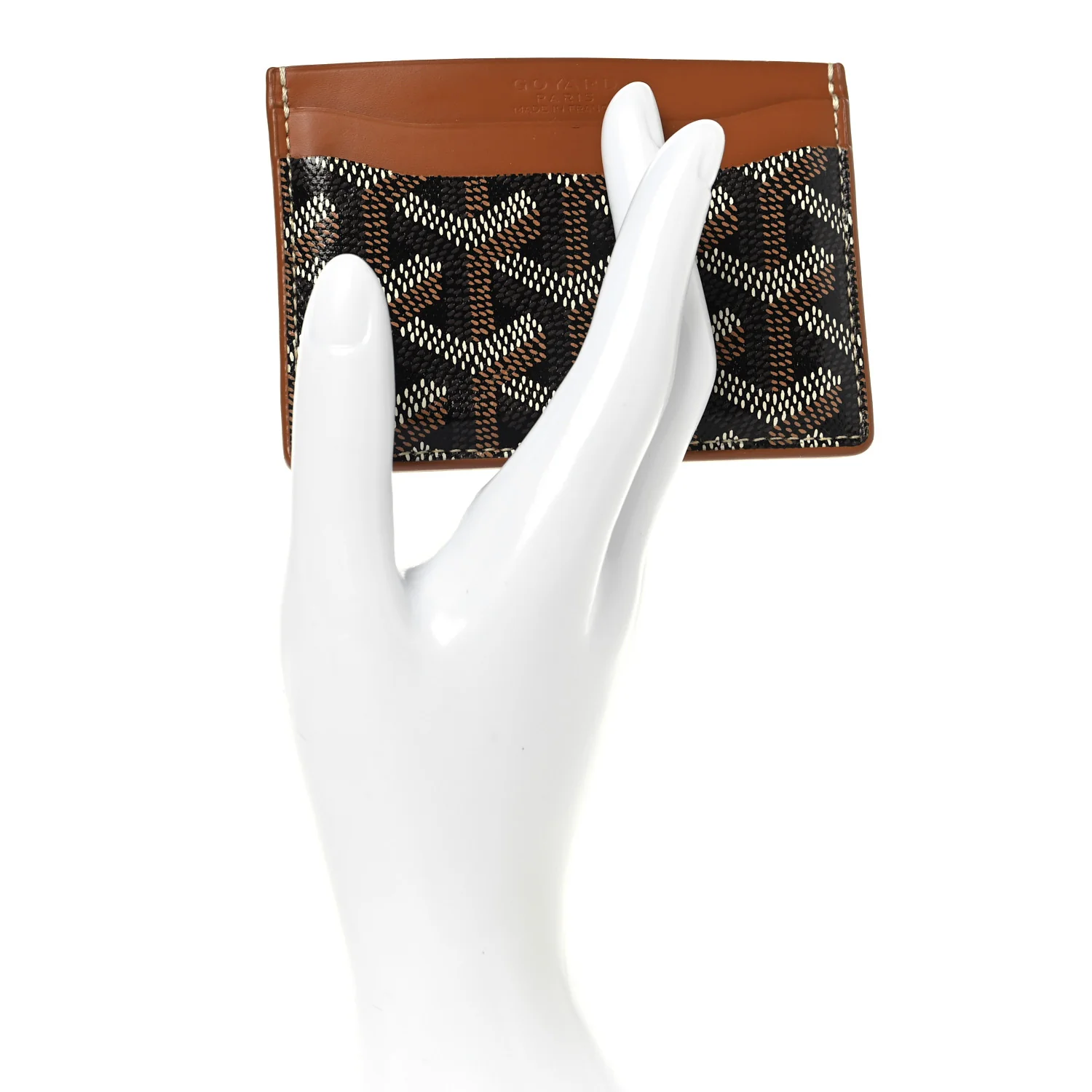 Goyardine Saint Sulpice Card Holder Black Gold - Image 2