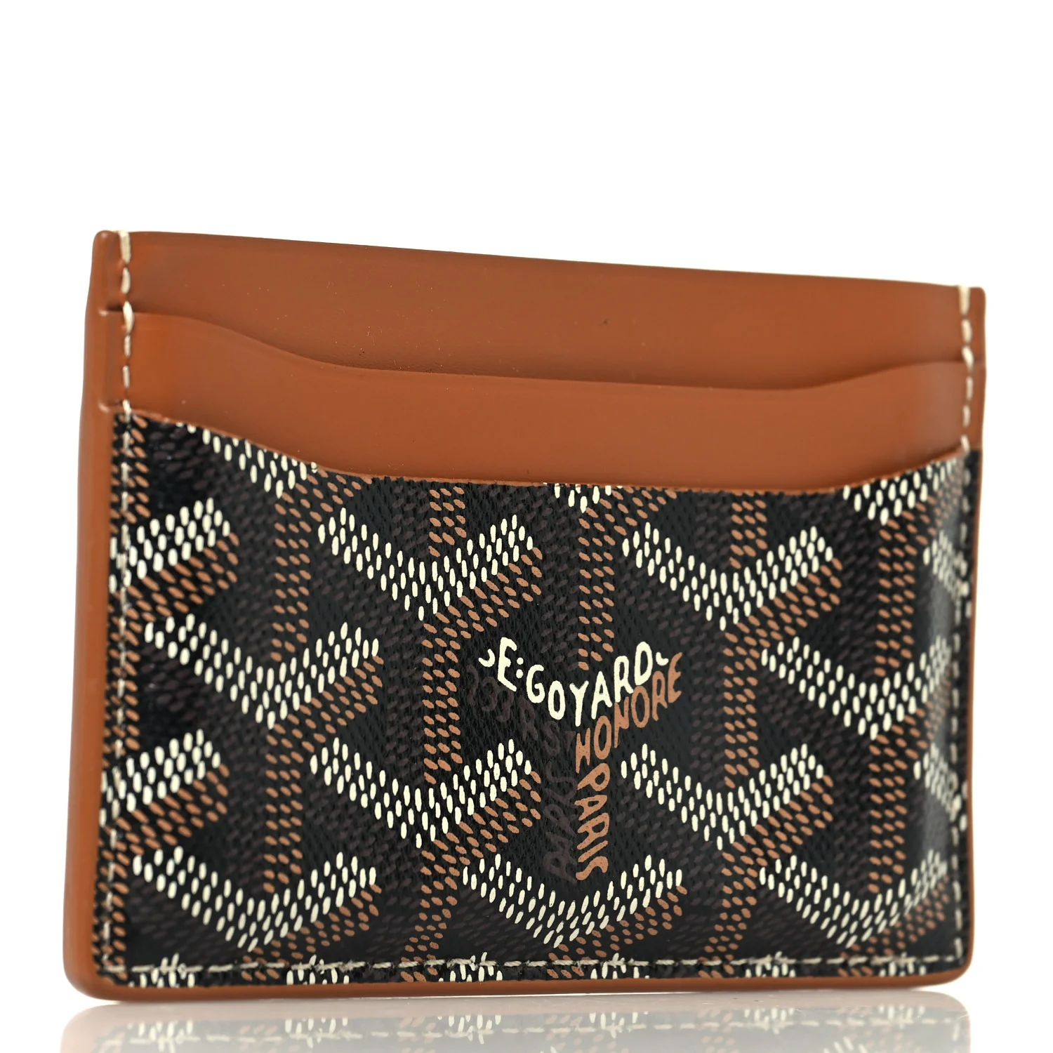 Goyardine Saint Sulpice Card Holder Black Gold - Image 3