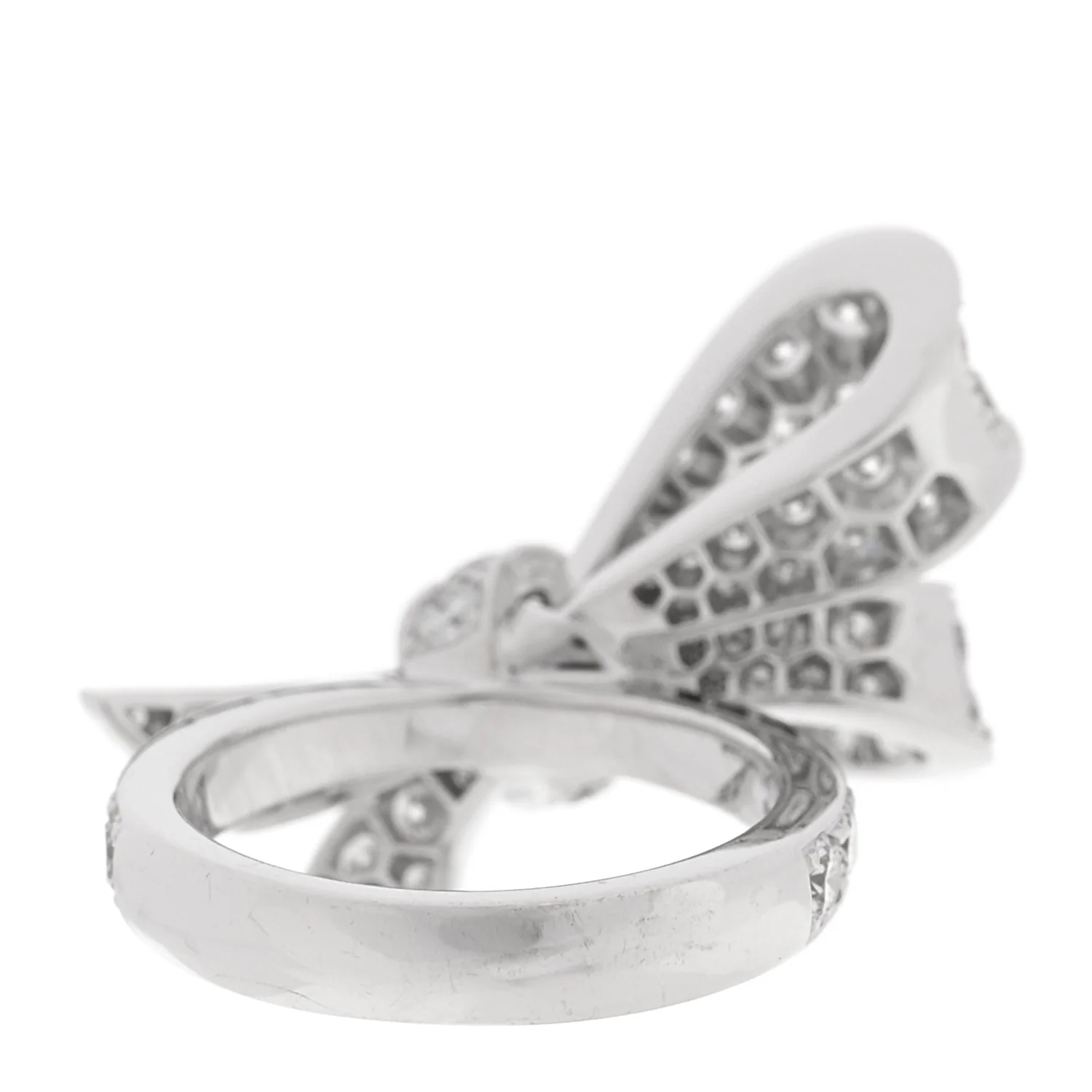 18K White Gold Diamond Tilda’s Bow Ring 47 4.25 - Image 3