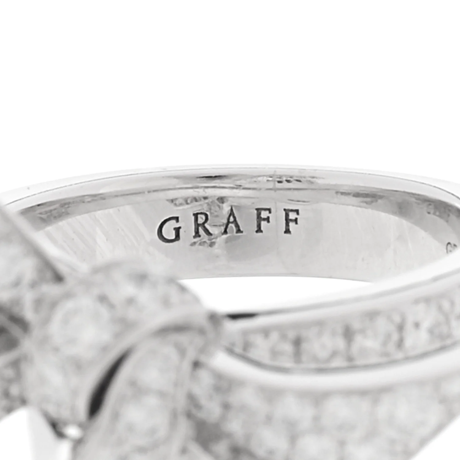 18K White Gold Diamond Tilda’s Bow Ring 47 4.25 - Image 4