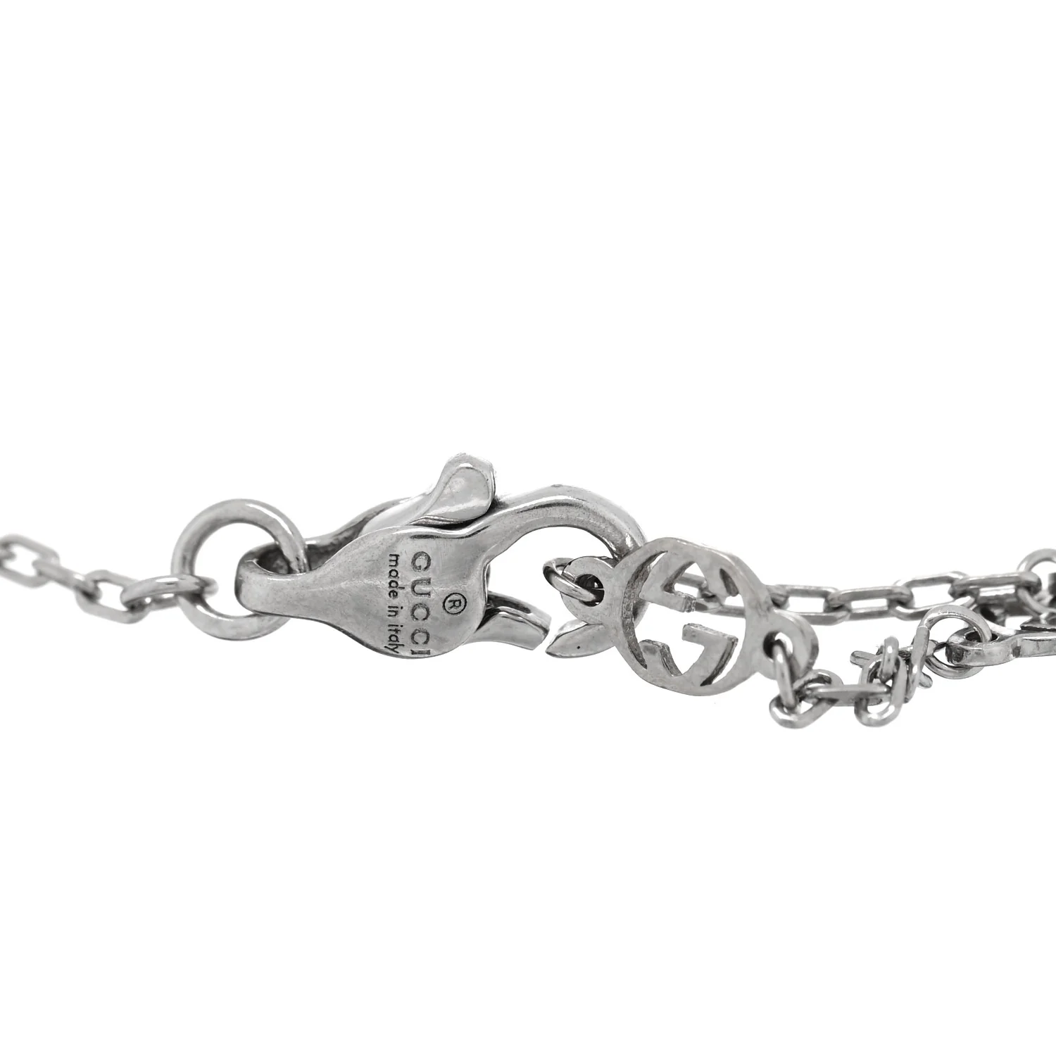 18K White Gold Diamond GG Running Bracelet - Image 3