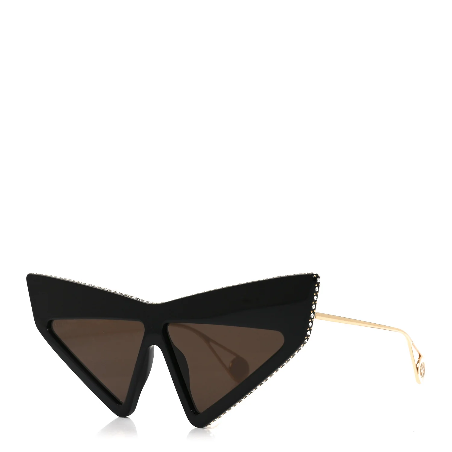 Acetate Crystal Geometric Sunglasses GG0430S Black