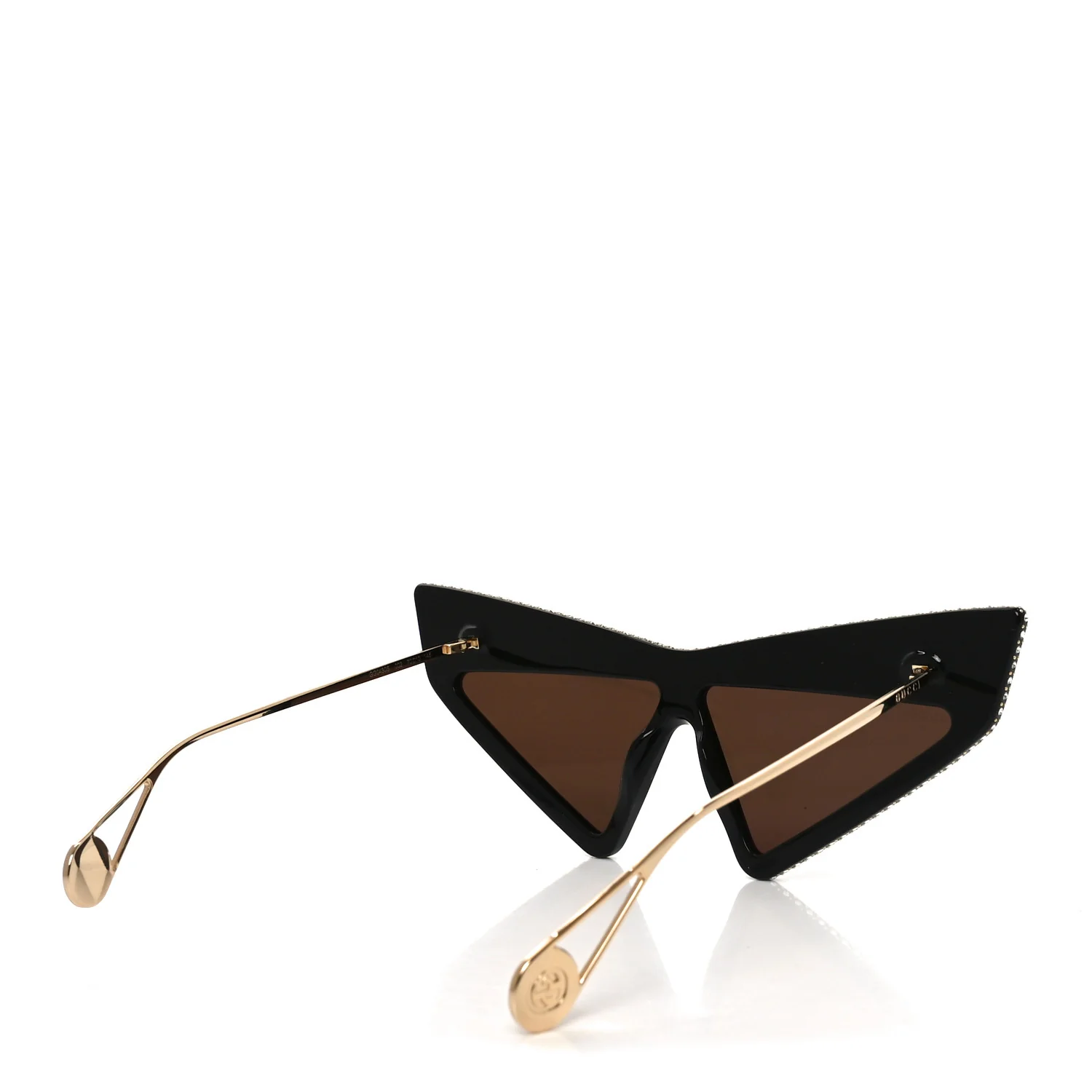 Acetate Crystal Geometric Sunglasses GG0430S Black - Image 4