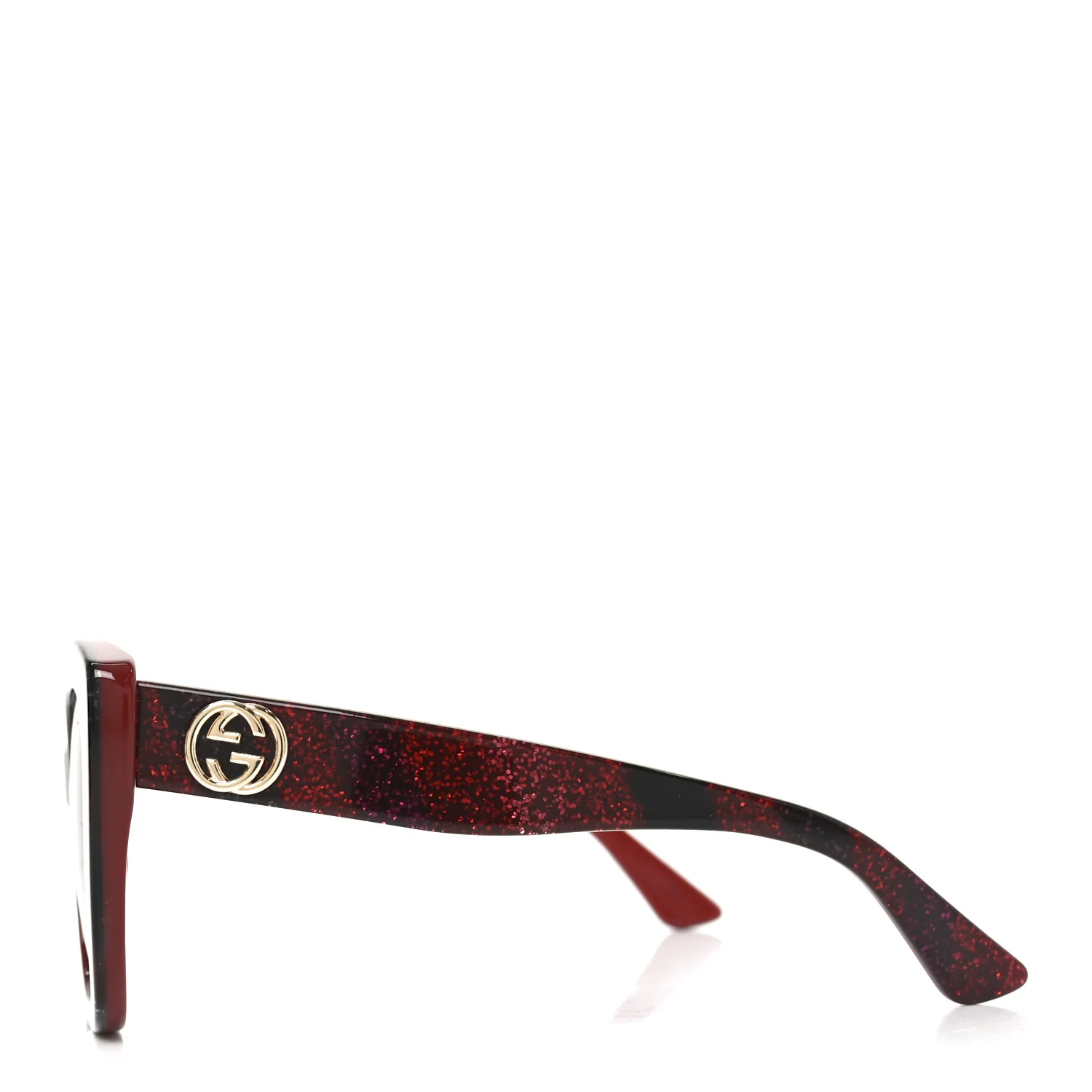 Acetate Glitter Sunglasses GG0327S Red - Image 3