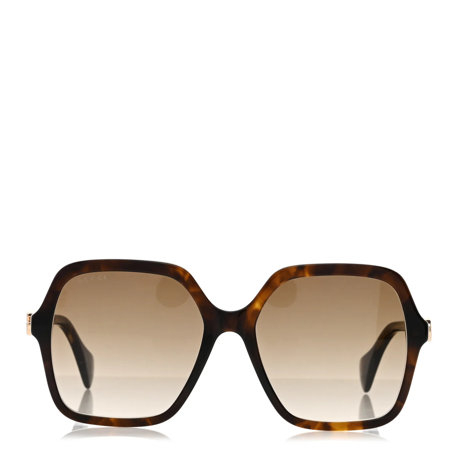 Acetate Oversize Rectangle Frame GG1072SA Sunglasses Shiny Solid Tortoise - Image 2