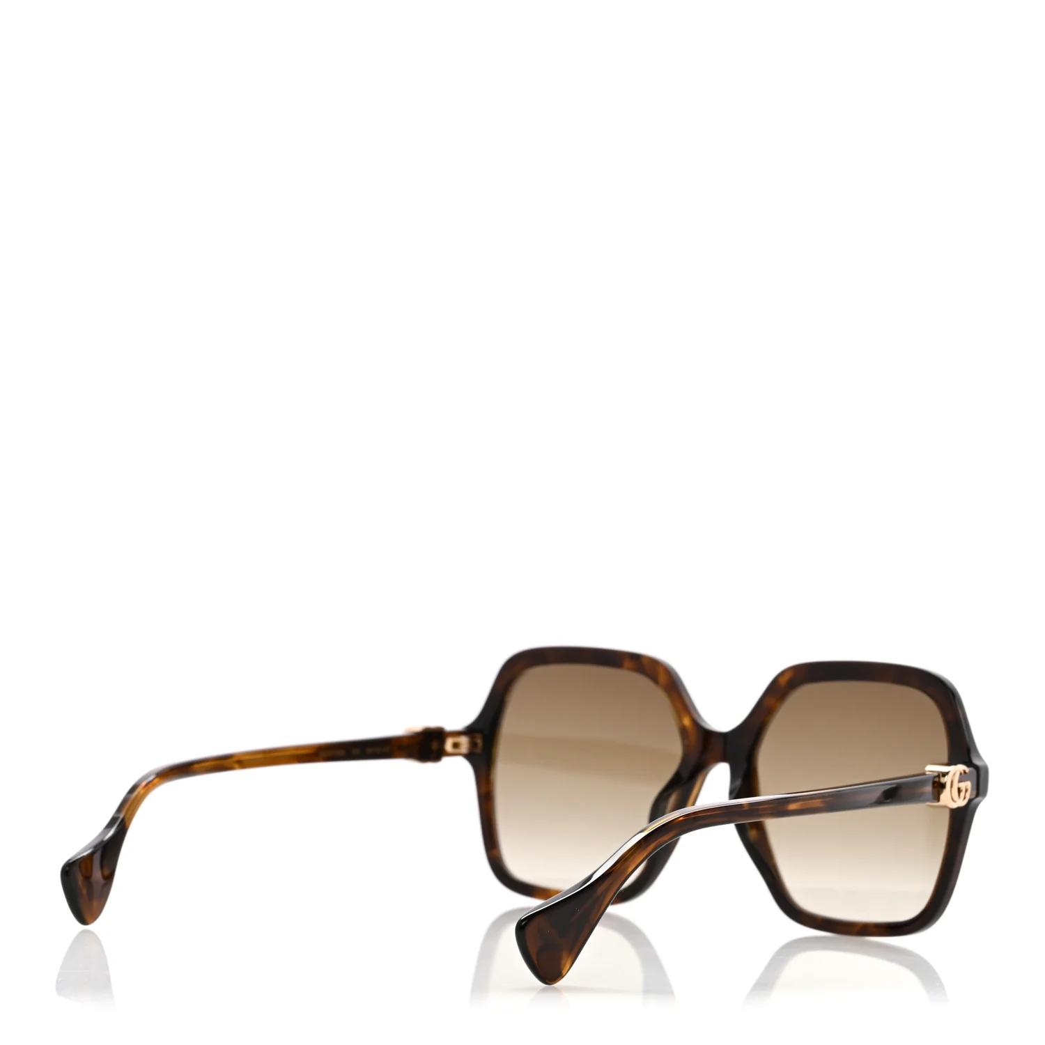 Acetate Oversize Rectangle Frame GG1072SA Sunglasses Shiny Solid Tortoise - Image 4