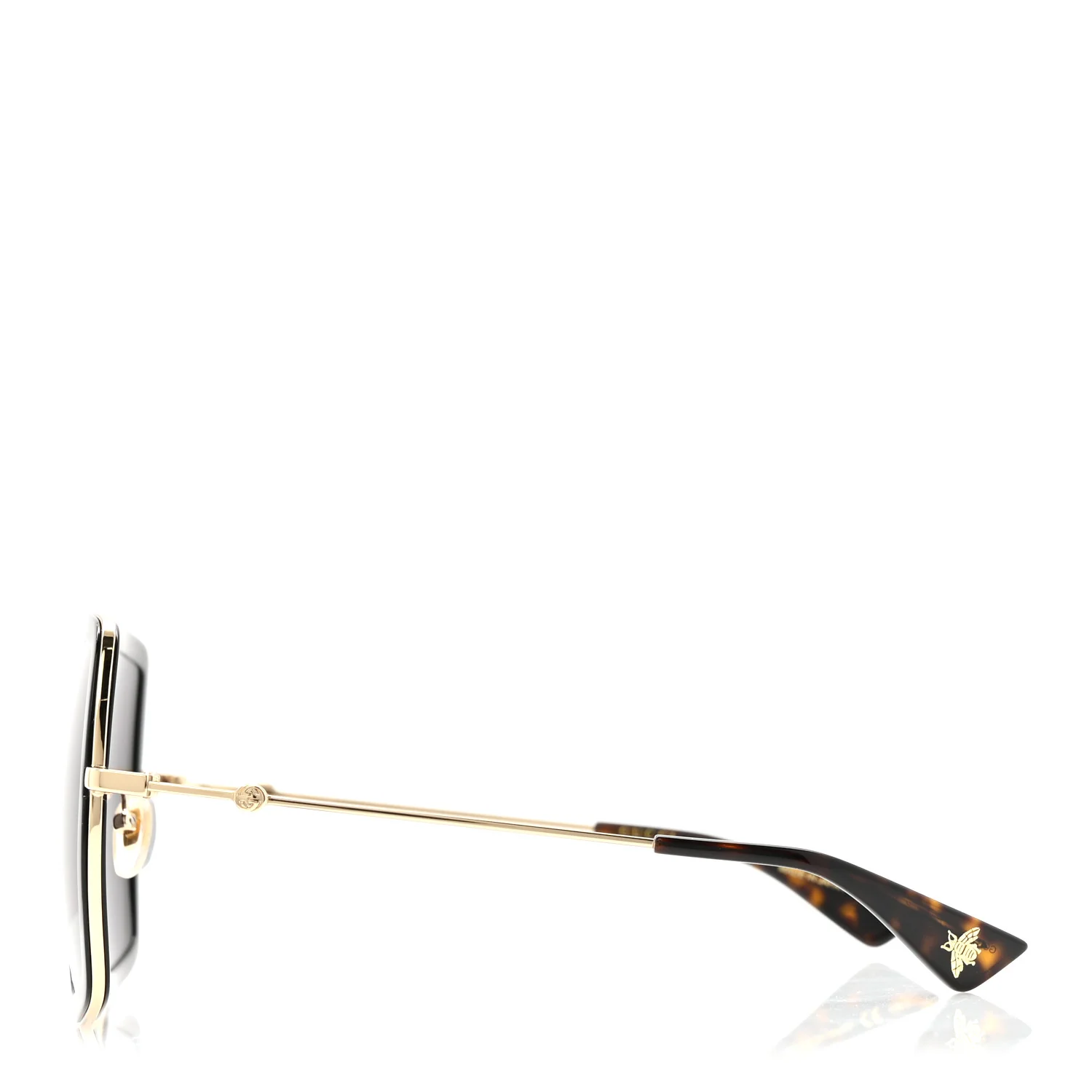 Acetate Oversize Square Frame GG0106S Sunglasses Black - Image 3
