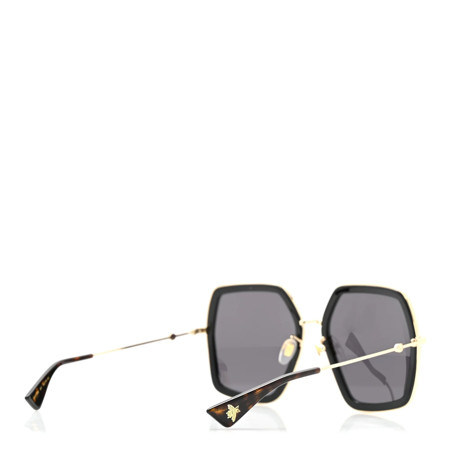 Acetate Oversize Square Frame GG0106S Sunglasses Black - Image 4
