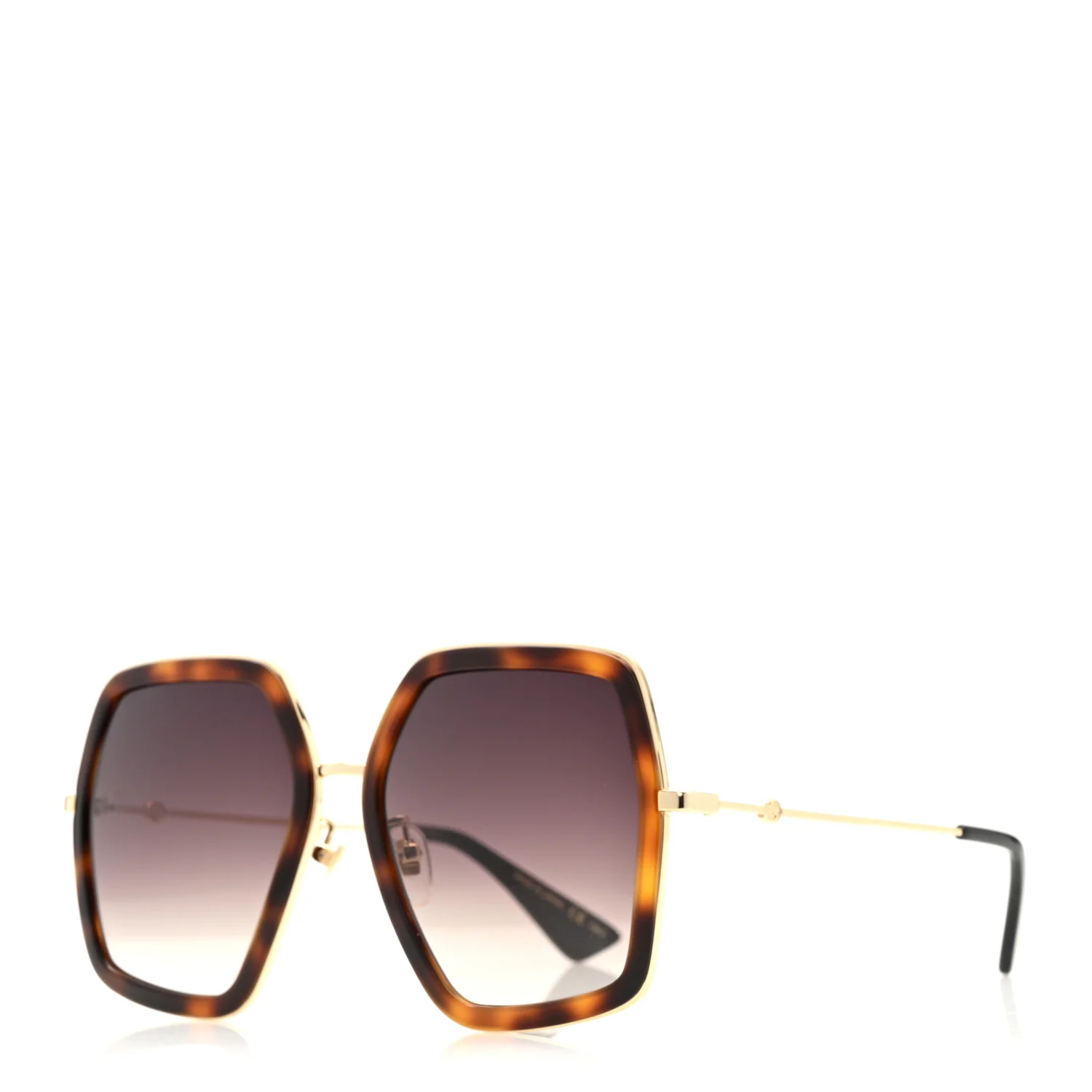 Acetate Oversize Square Frame GG0106S Sunglasses Tortoise - Image 2