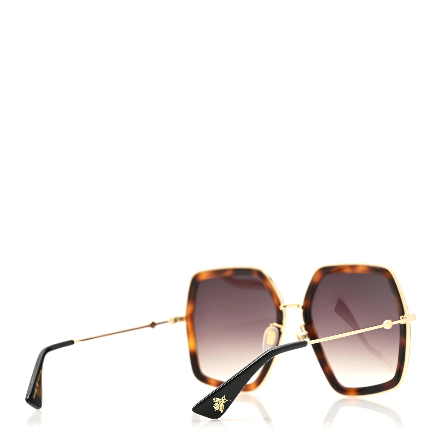 Acetate Oversize Square Frame GG0106S Sunglasses Tortoise - Image 7