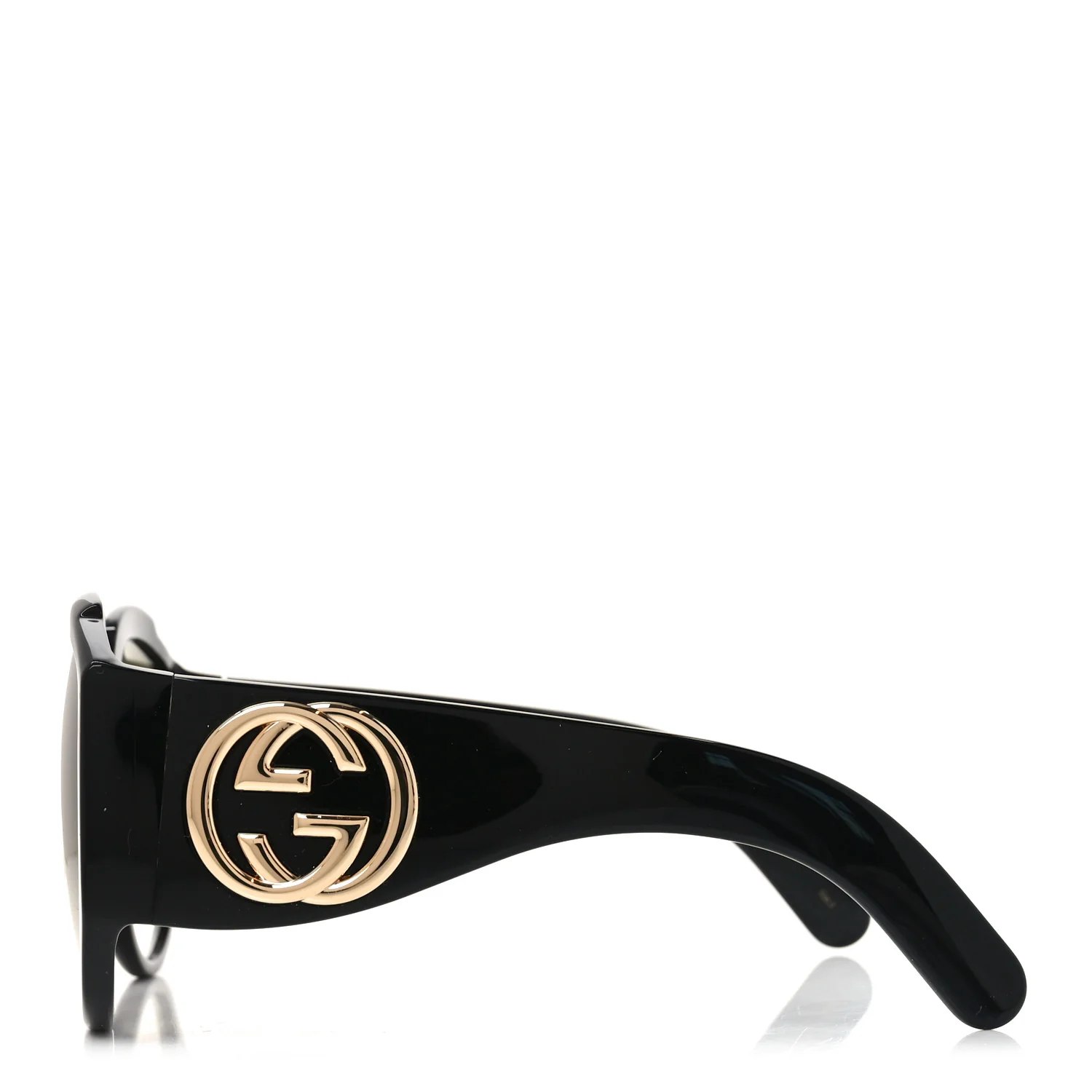 Acetate Oversized Interlocking G GG0151S Sunglasses Black - Image 3