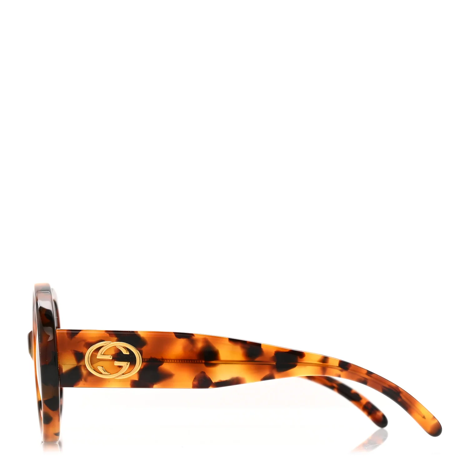 Acetate Round Sunglasses GG2410S Havana - Image 3