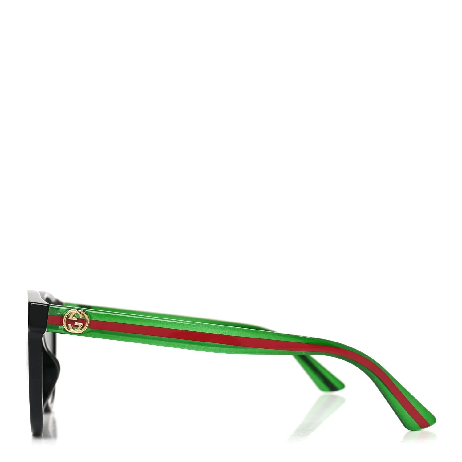 Acetate Round Web Sunglasses GG0702SKN Black - Image 3