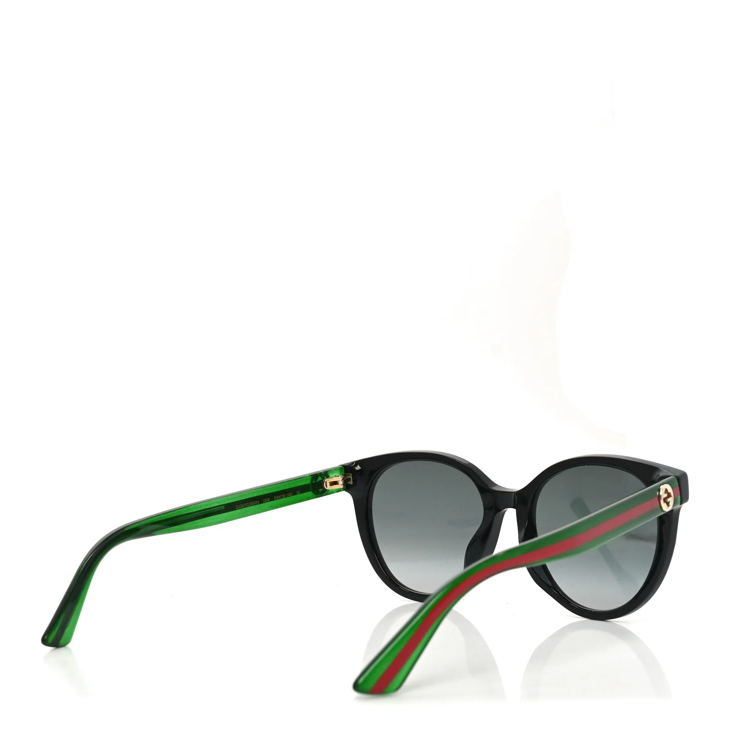 Acetate Round Web Sunglasses GG0702SKN Black - Image 4