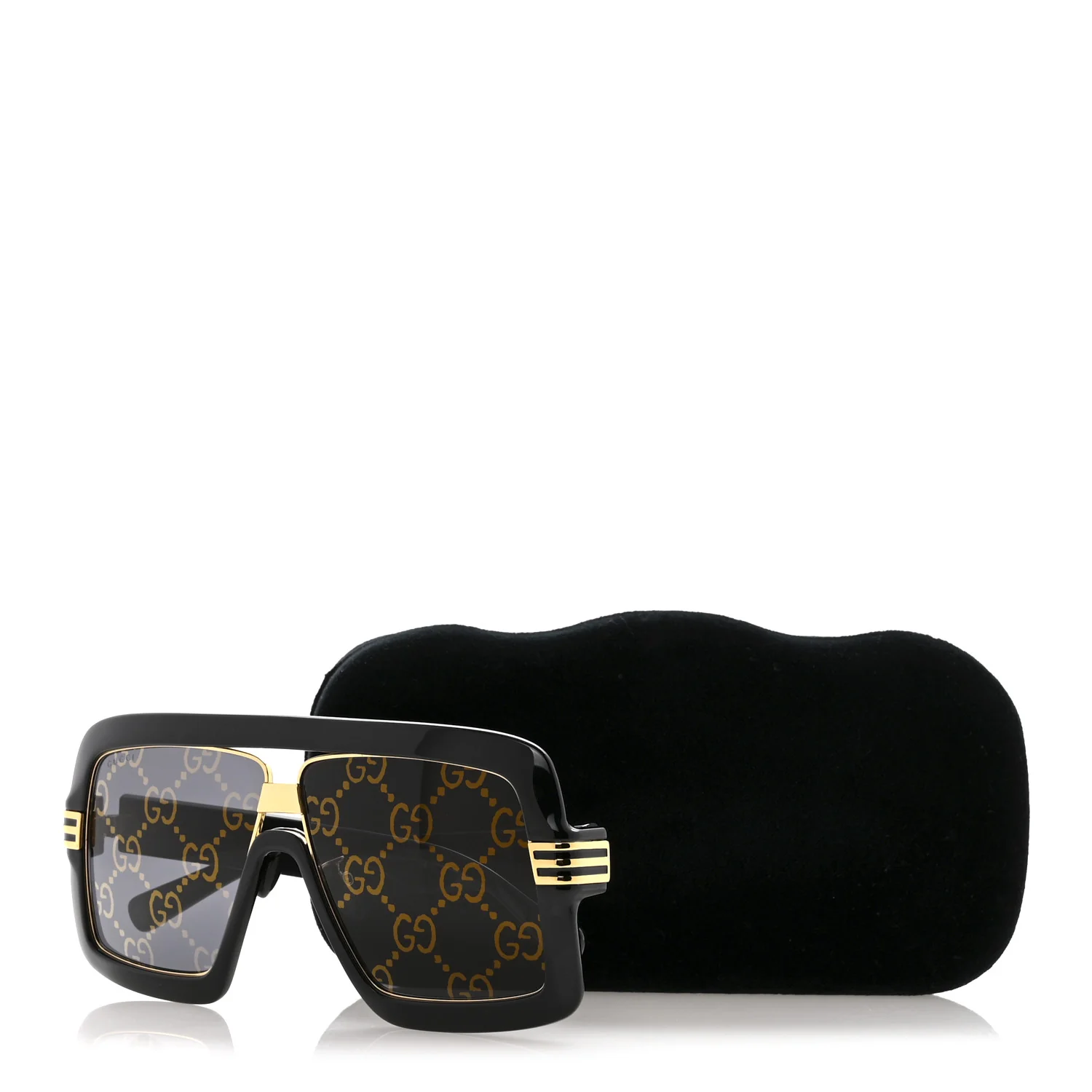 Acetate Shield GG0900S Sunglasses Black - Image 7