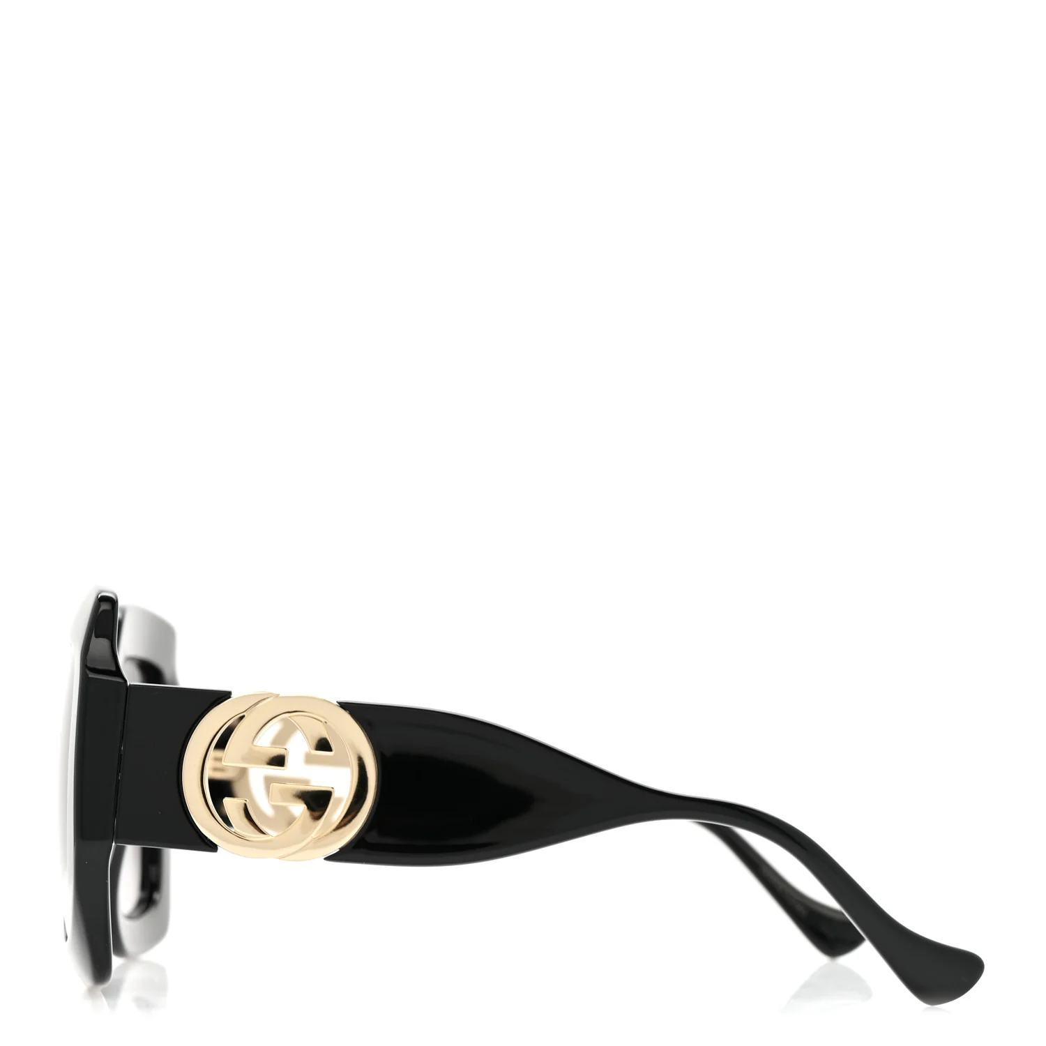 Acetate Square Frame Chain Sunglasses GG1022S Black - Image 3