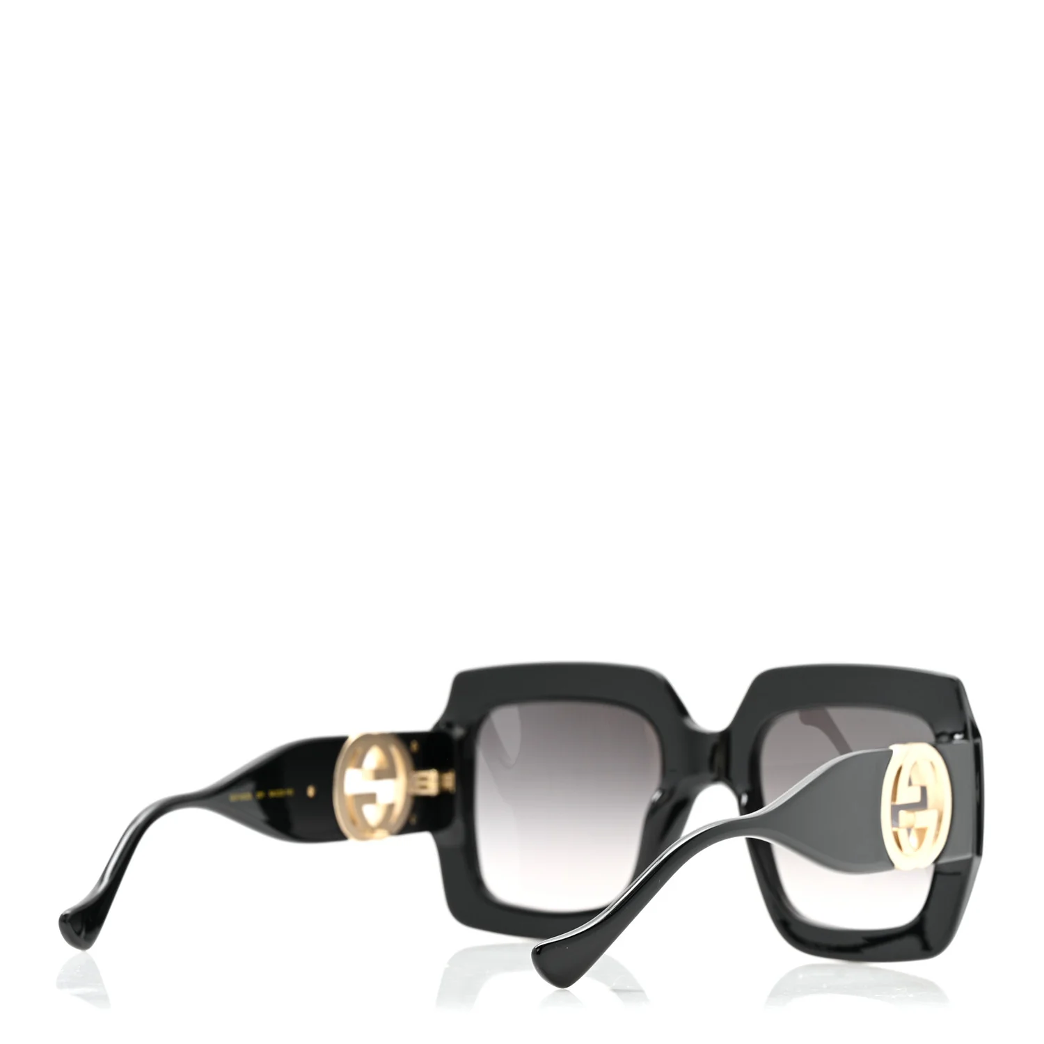 Acetate Square Frame Chain Sunglasses GG1022S Black - Image 4