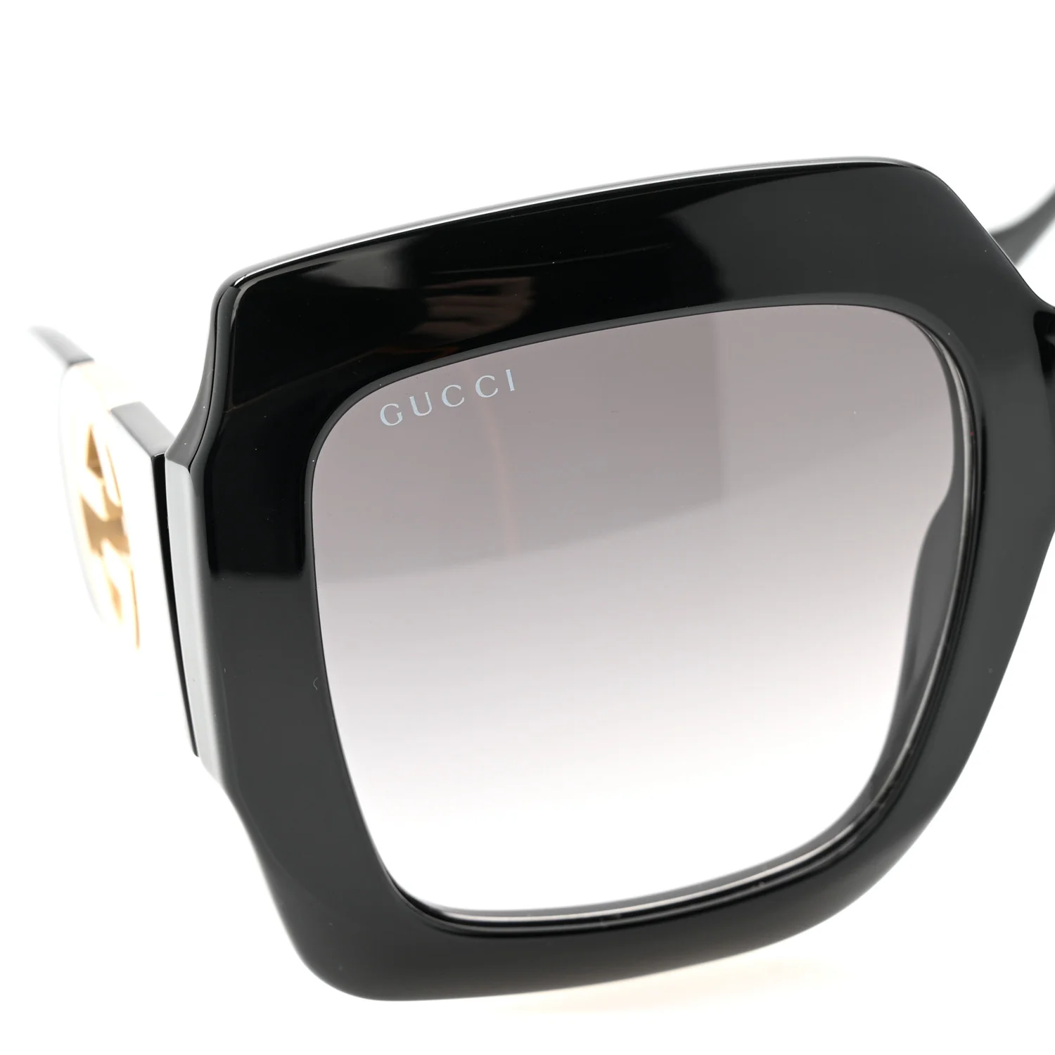 Acetate Square Frame Chain Sunglasses GG1022S Black - Image 7