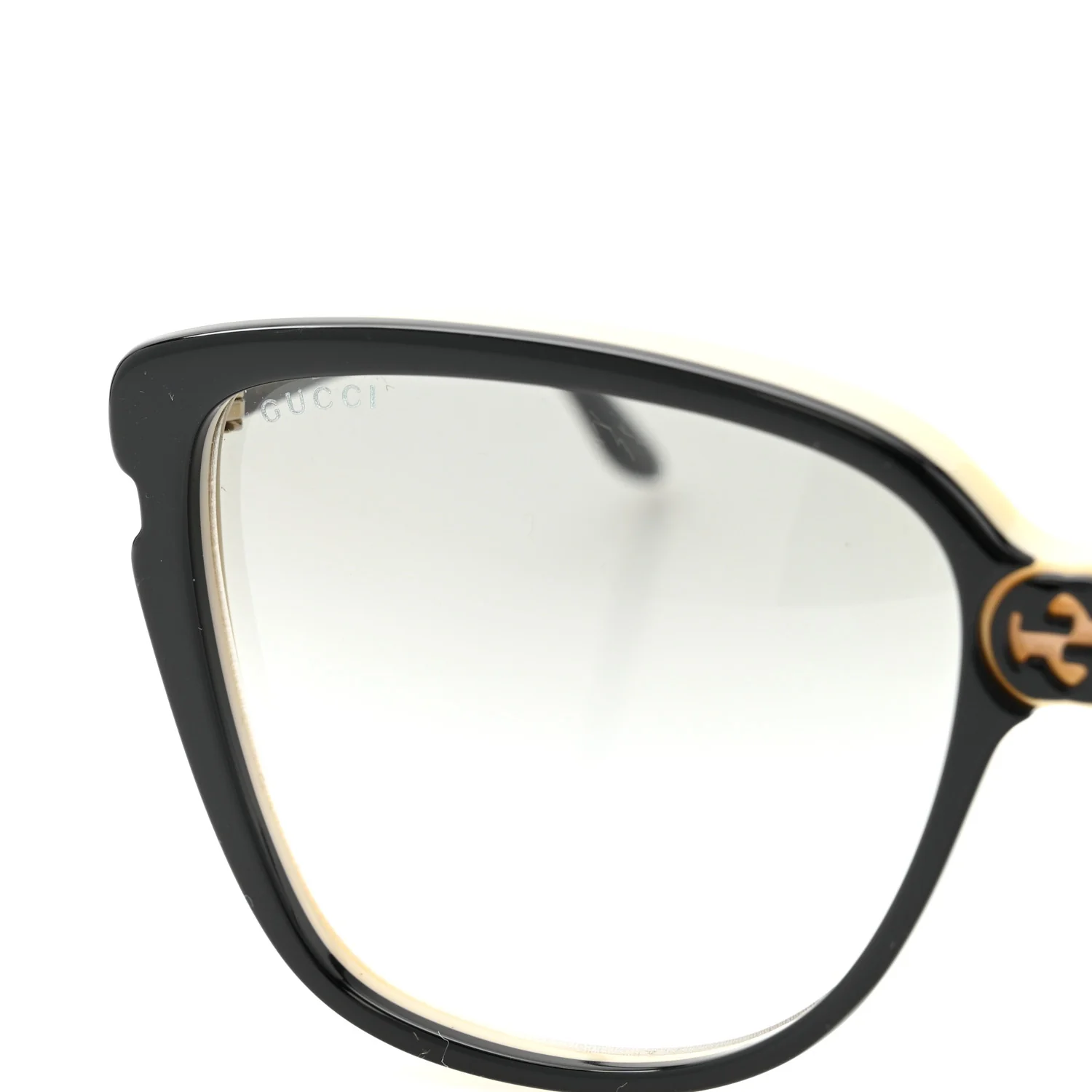 Acetate Square Frame GG0709S Sunglasses White Black - Image 7