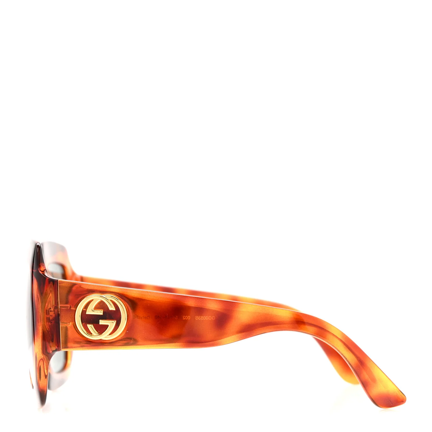 Acetate Square Frame Sunglasses GG 0053S Havana - Image 3