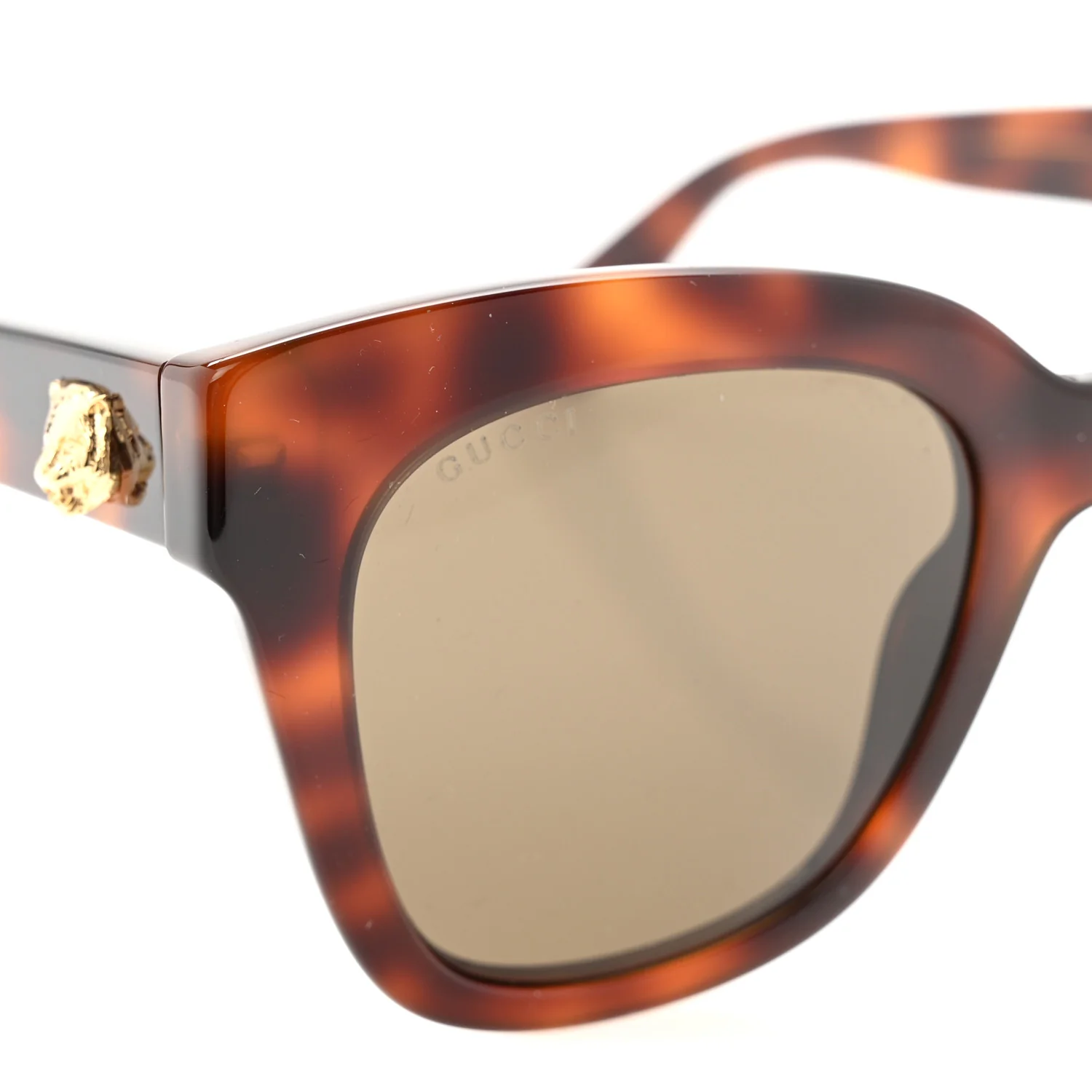 Acetate Square Frame Sunglasses GG0029S Tortoise - Image 7