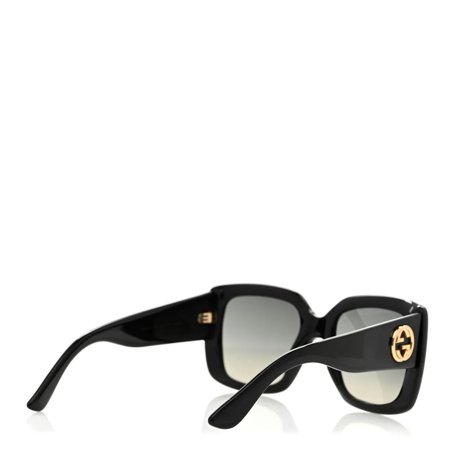 Acetate Square Frame Sunglasses GG0141S Black - Image 4