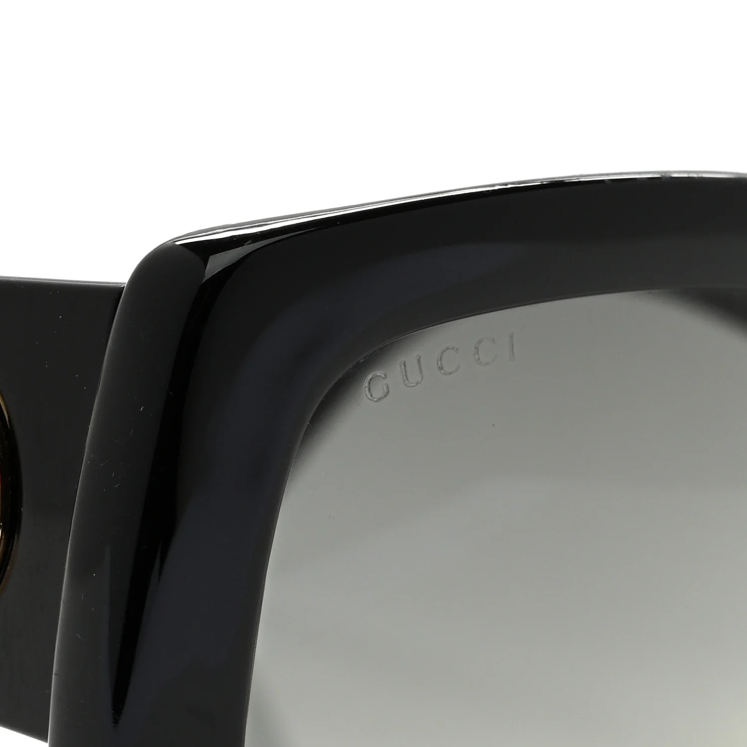 Acetate Square Frame Sunglasses GG0141S Black - Image 7