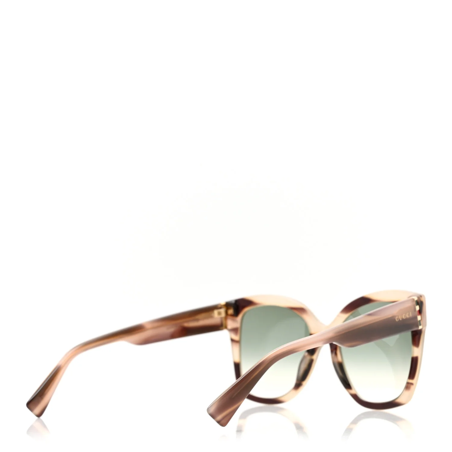 Acetate Square Frame Sunglasses GG0459S Tortoise Grey - Image 4