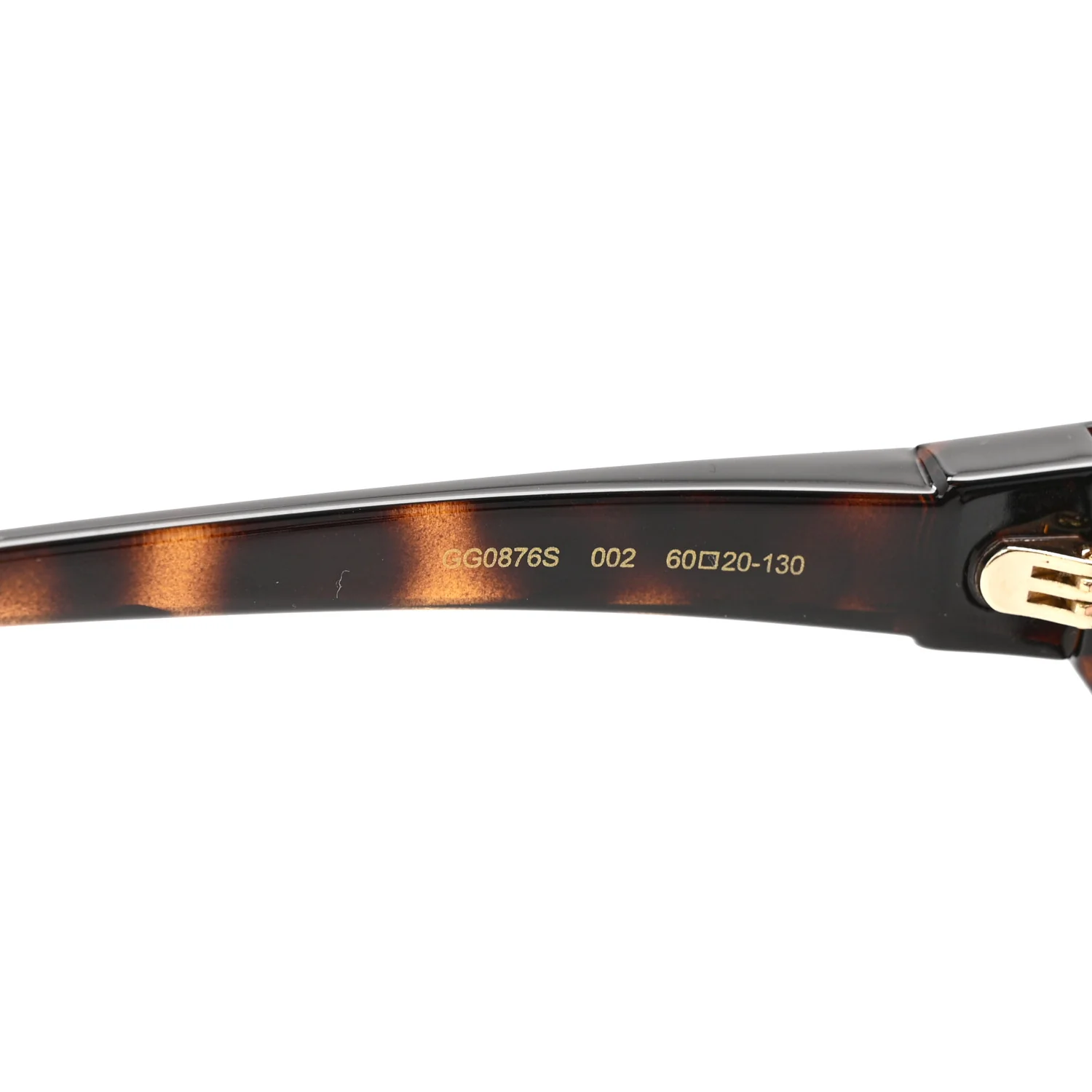 Acetate Square Frame Sunglasses GG0876S Tortoise - Image 6