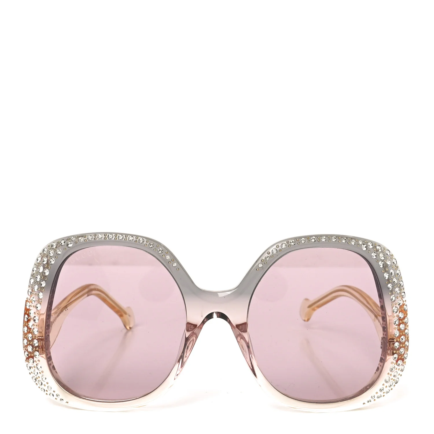 Acetate Square Frame Sunglasses GG1235S Grey Yellow Pink Multicolor - Image 2