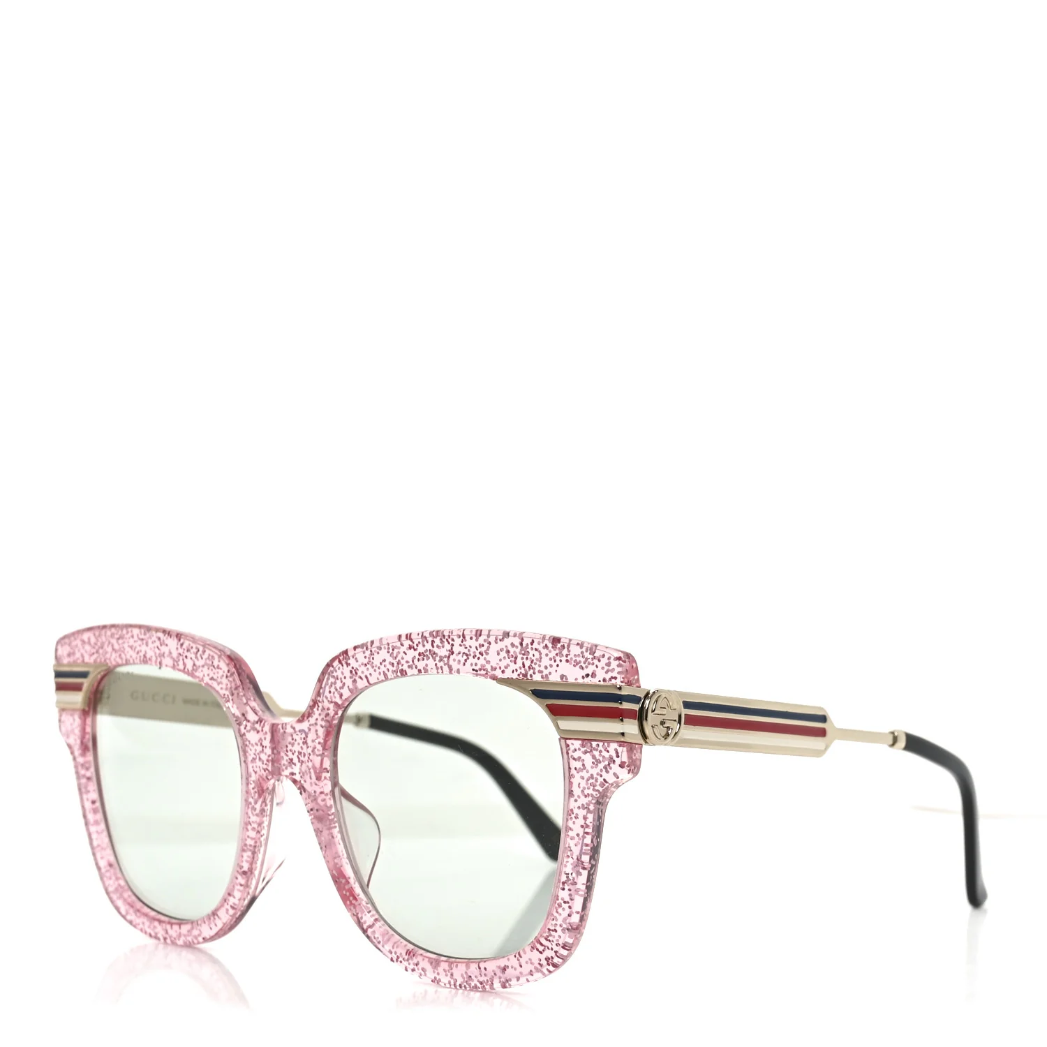 Acetate Square Frame Web Glitter GG0281SA Sunglasses Pink