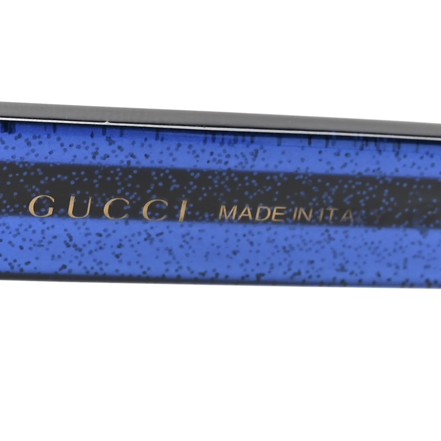 Acetate Square Frame Web Glitter Sunglasses GG0036S Brown Blue - Image 6