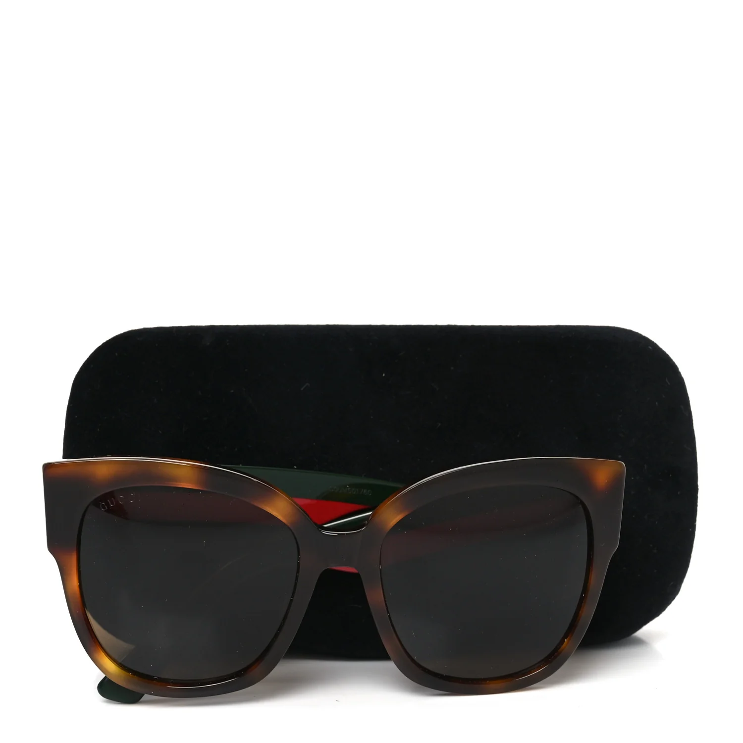 Acetate Square Frame Web Sunglasses GG0059S Tortoise - Image 7