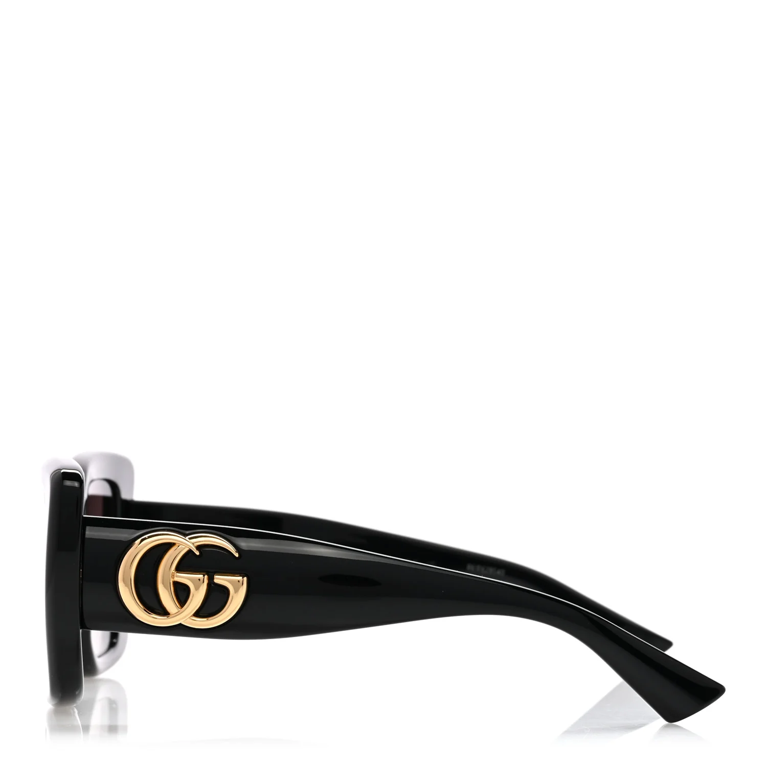 Acetate Square GG Marmont Logo Sunglasses GG1975S Black - Image 3