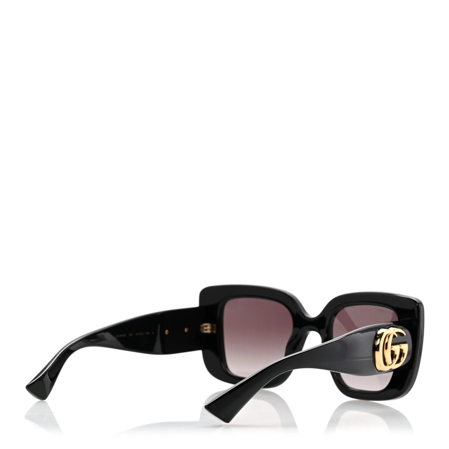 Acetate Square GG Marmont Logo Sunglasses GG1975S Black - Image 4