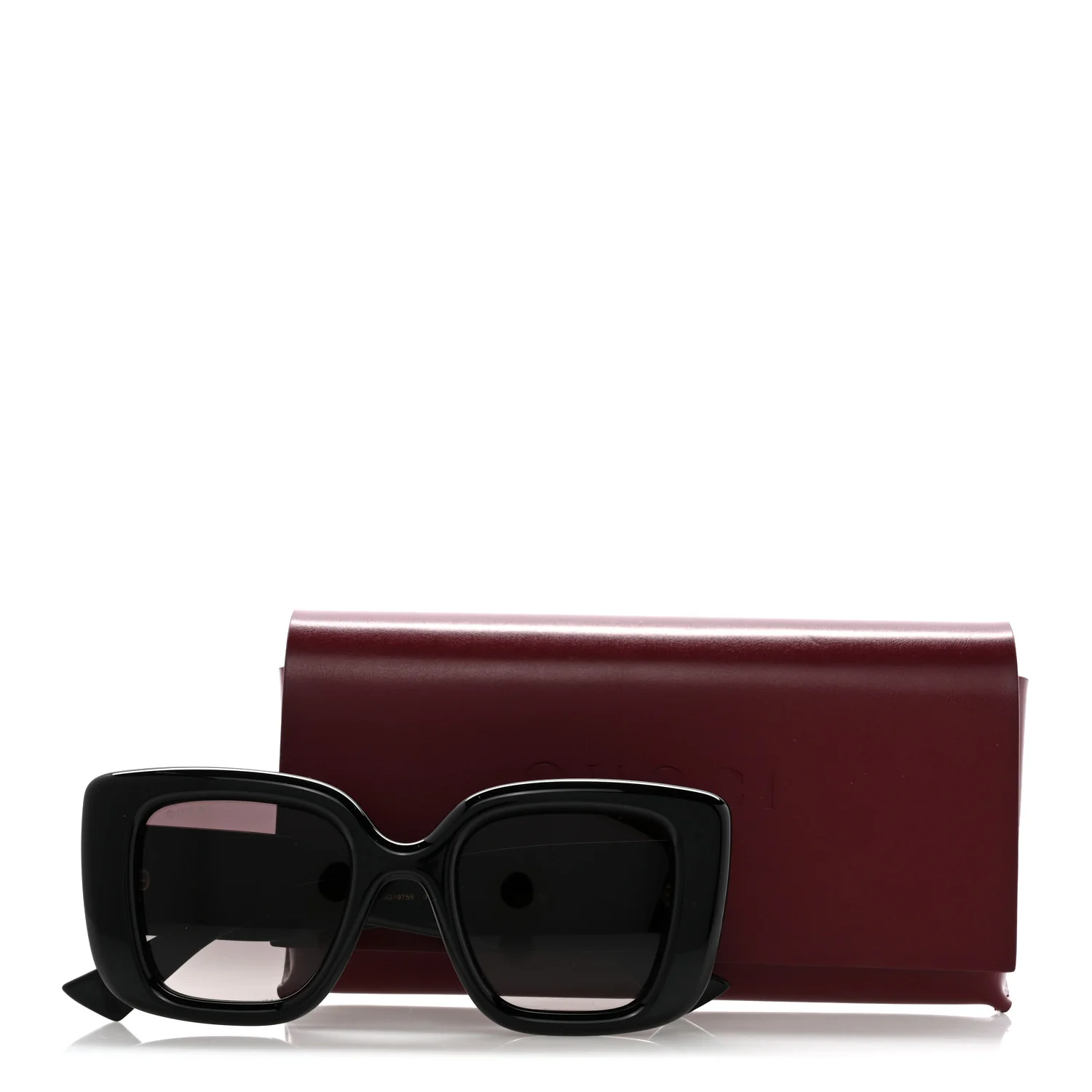 Acetate Square GG Marmont Logo Sunglasses GG1975S Black - Image 7