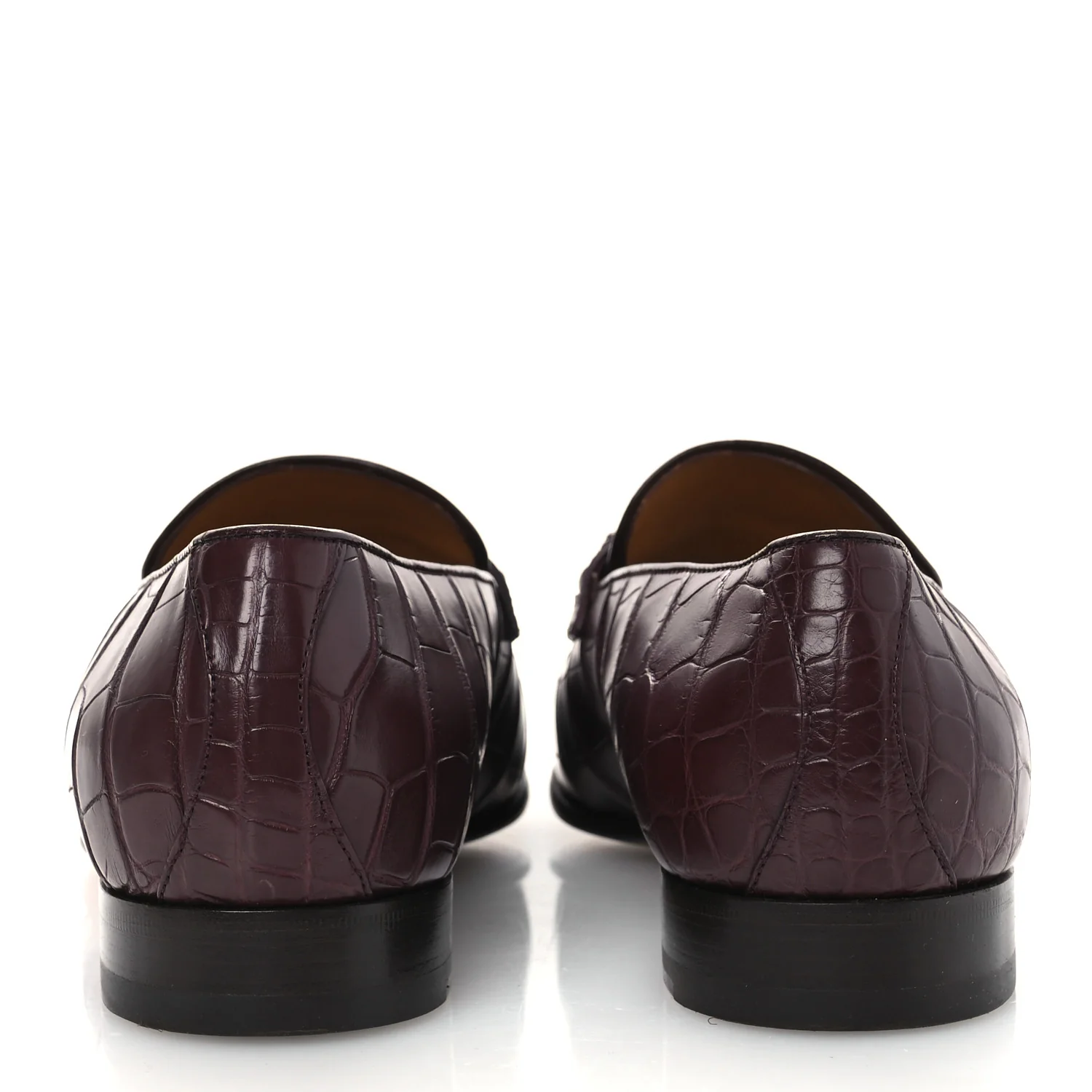 Alligator Interlocking G Mens Loafers 8 Bordeaux - Image 6