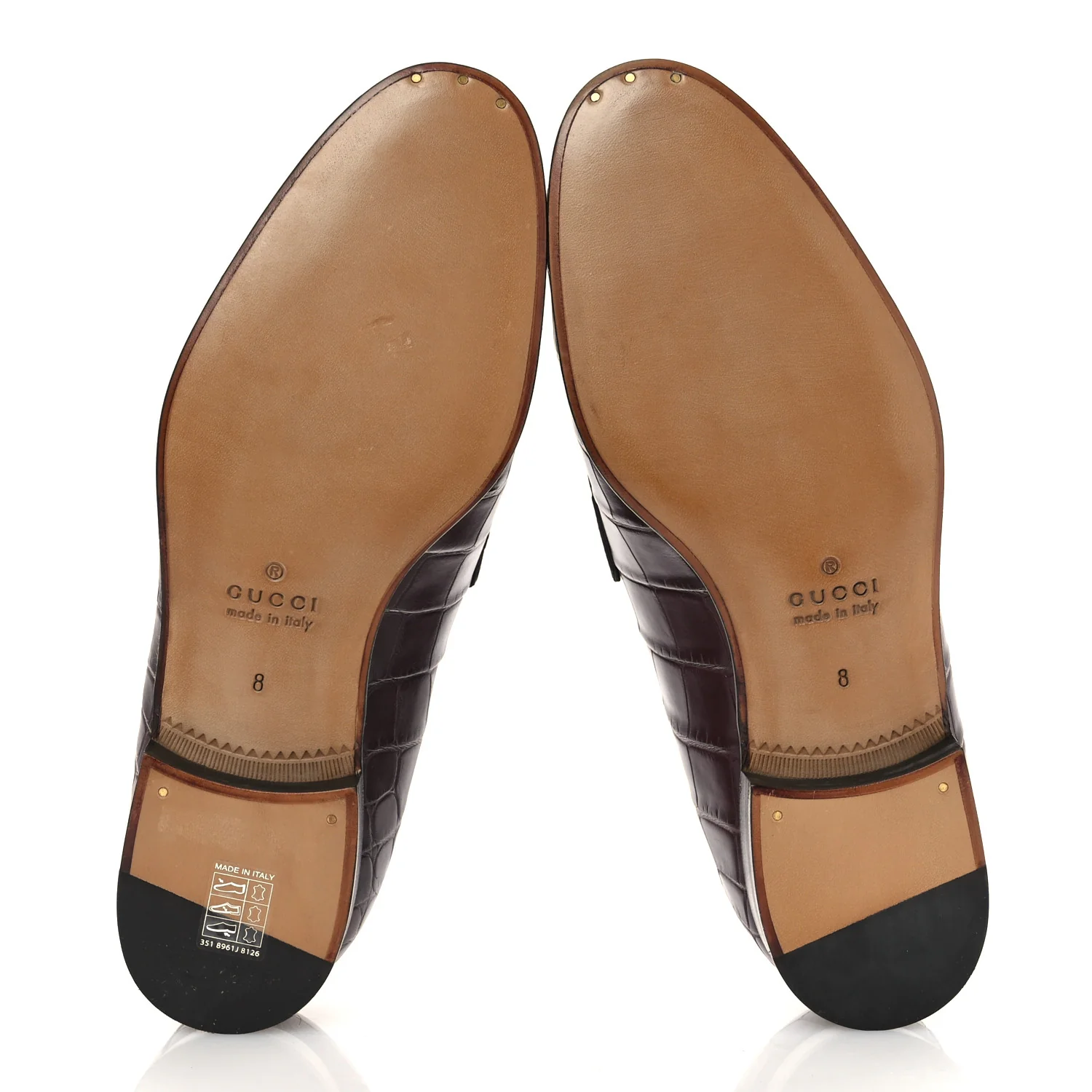 Alligator Interlocking G Mens Loafers 8 Bordeaux - Image 7