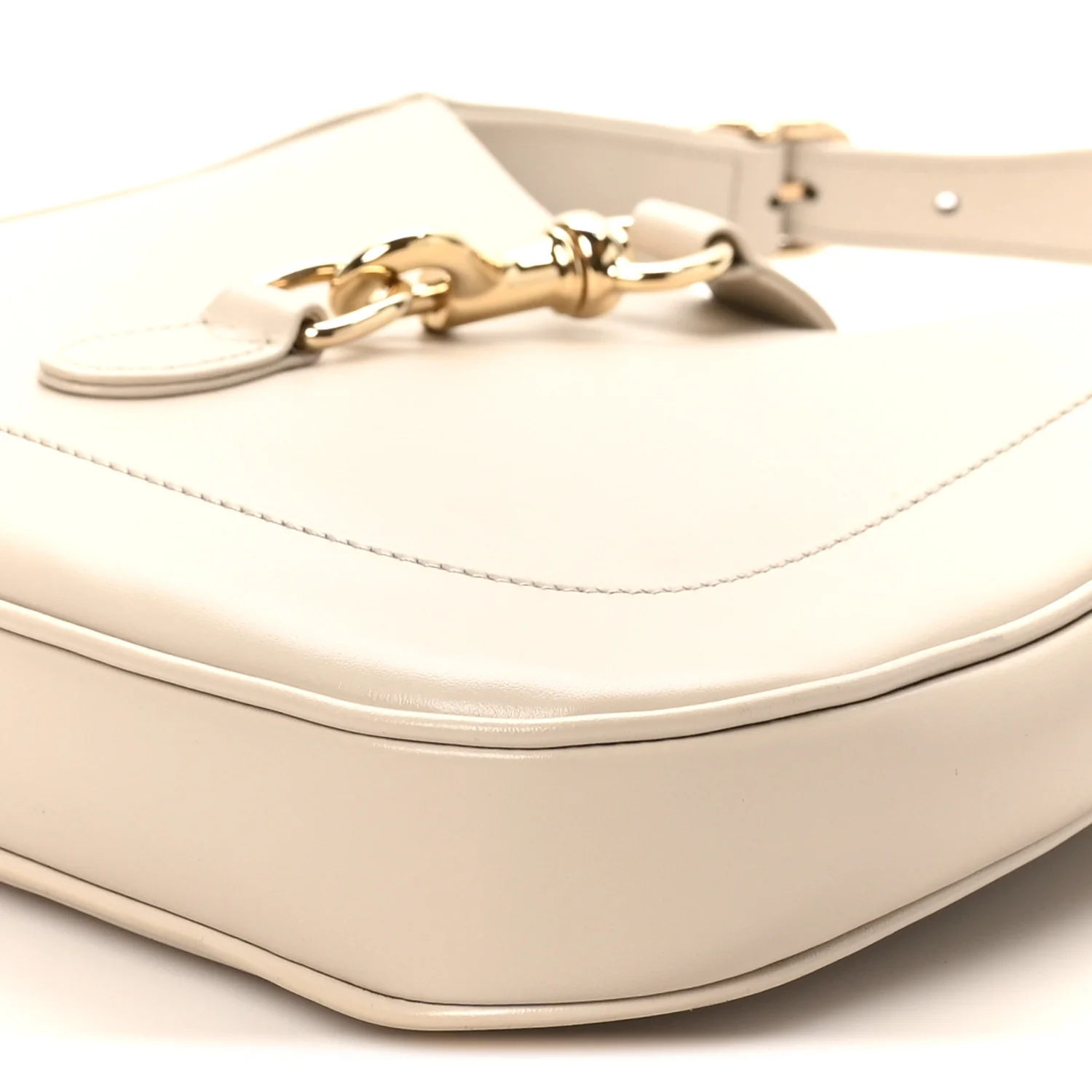 Ancora Calfskin Web Small Jackie Shoulder Bag Light Grey - Image 10