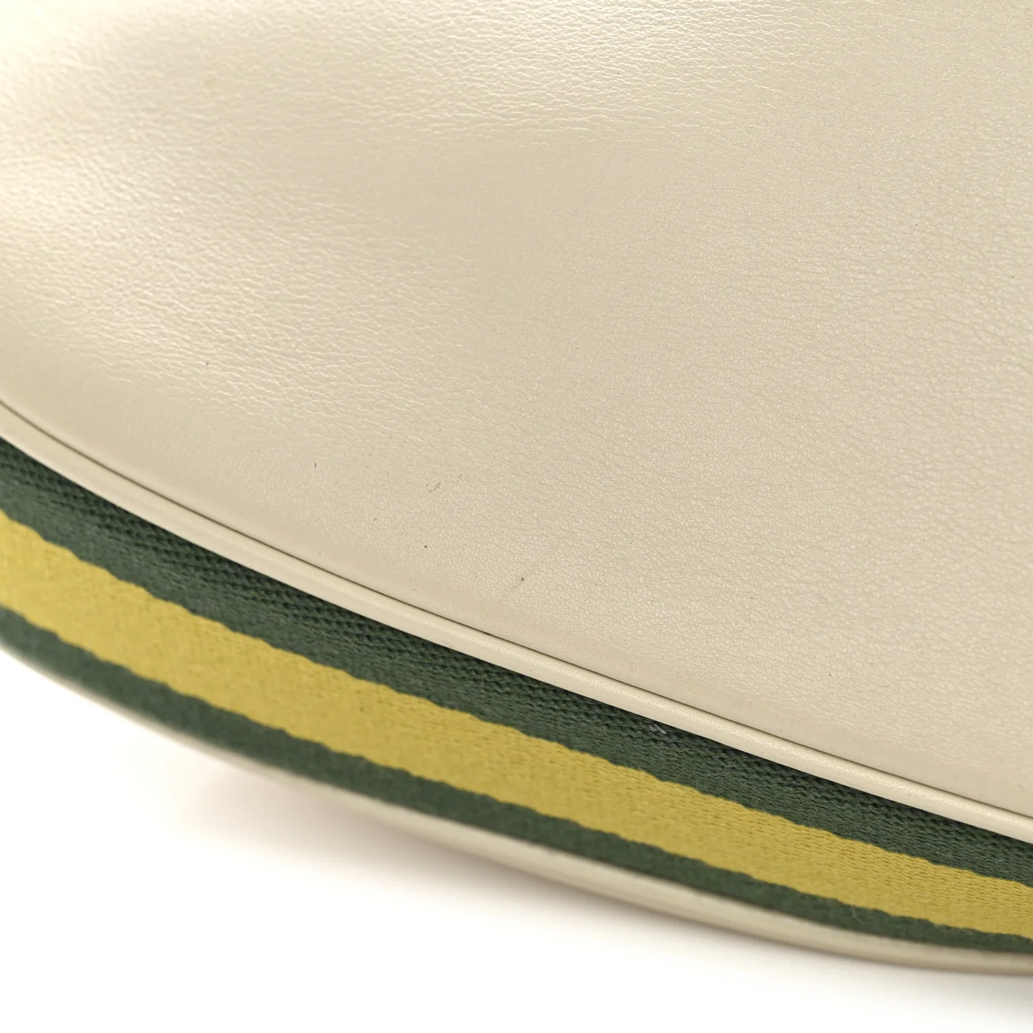 Aria Calfskin Web Large Attache Shoulder Bag Beige - Image 11