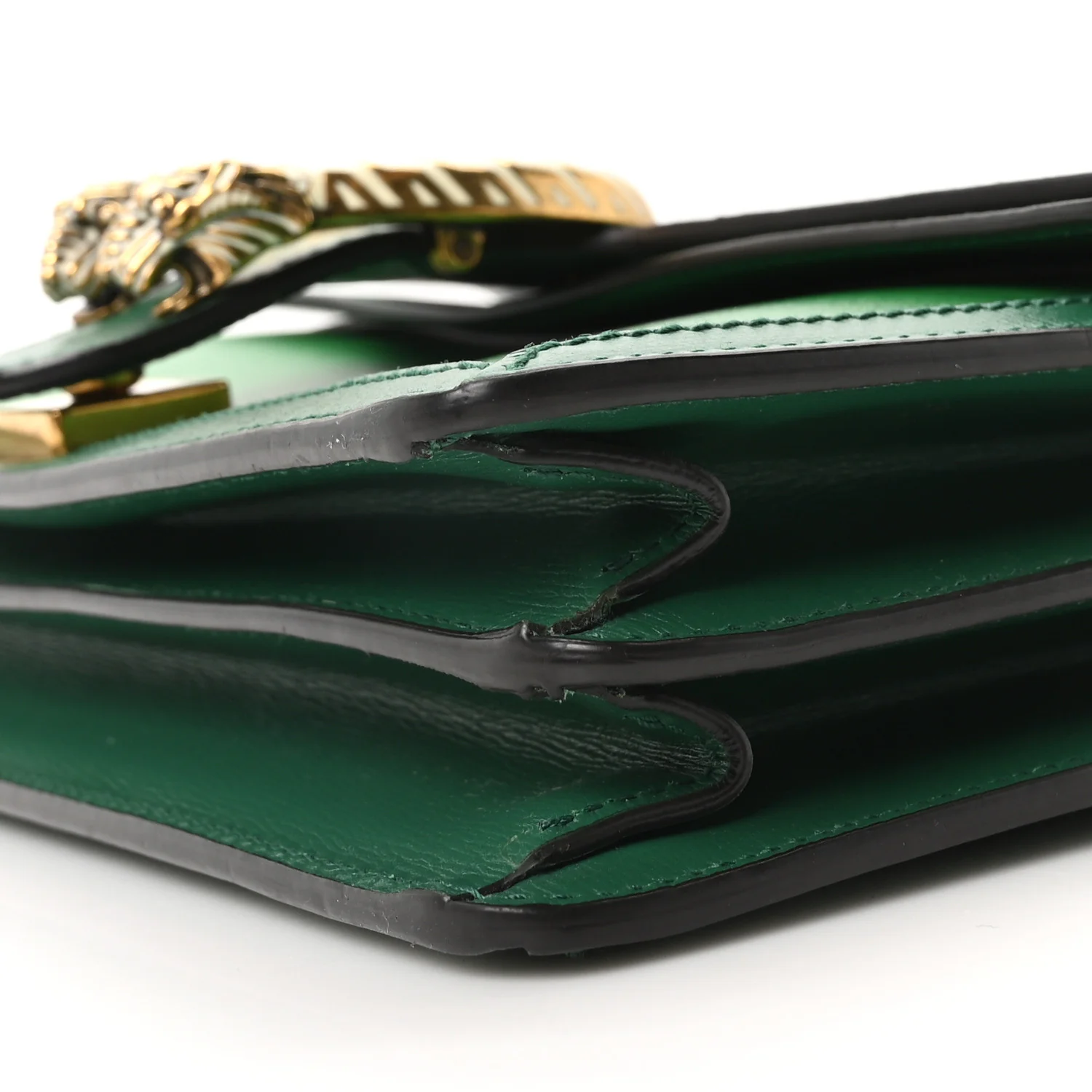 Azalea Calfskin Enamel Small Dionysus Shoulder Bag New Shamarock Emerald Off White - Image 10