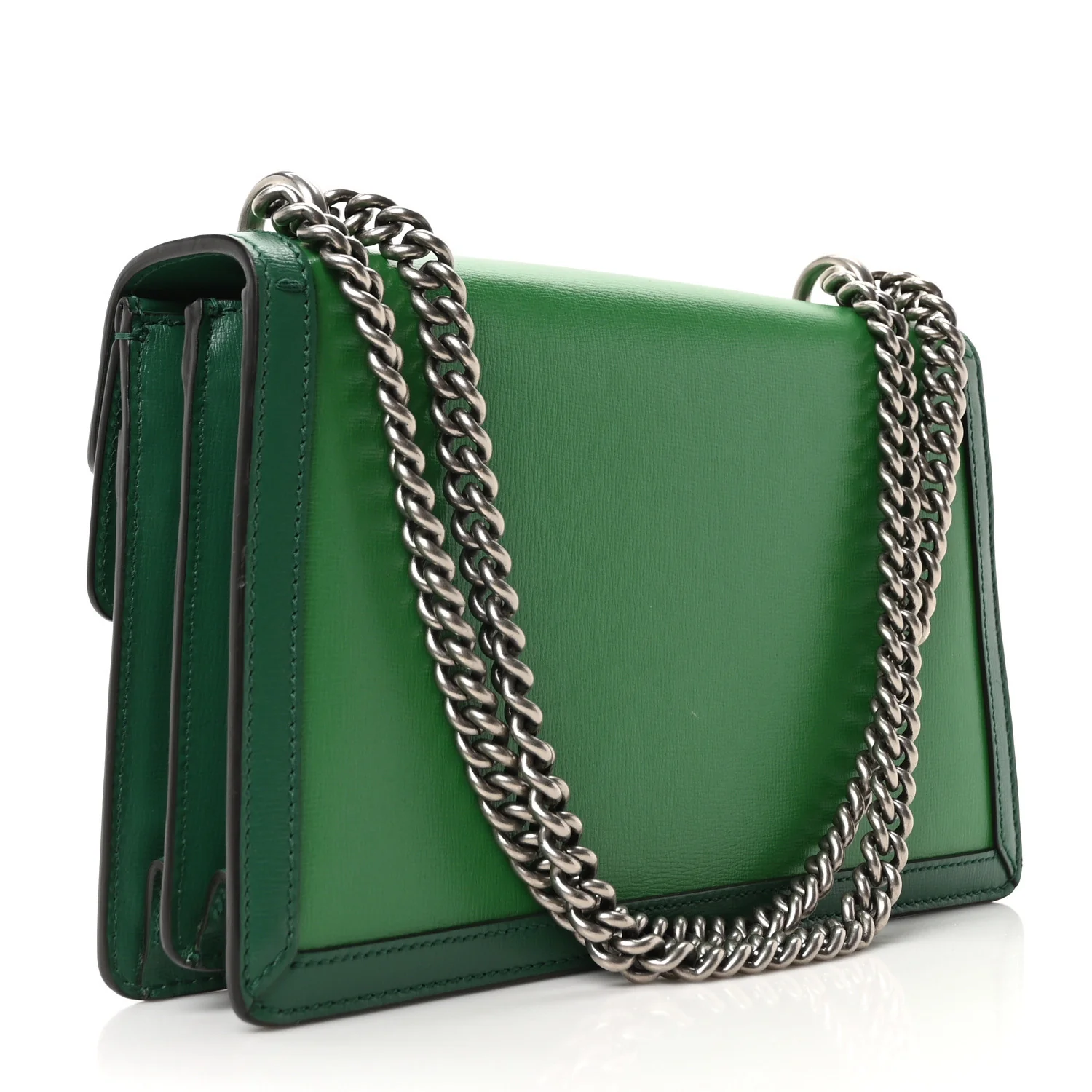 Azalea Calfskin Enamel Small Dionysus Shoulder Bag New Shamarock Emerald Off White - Image 3