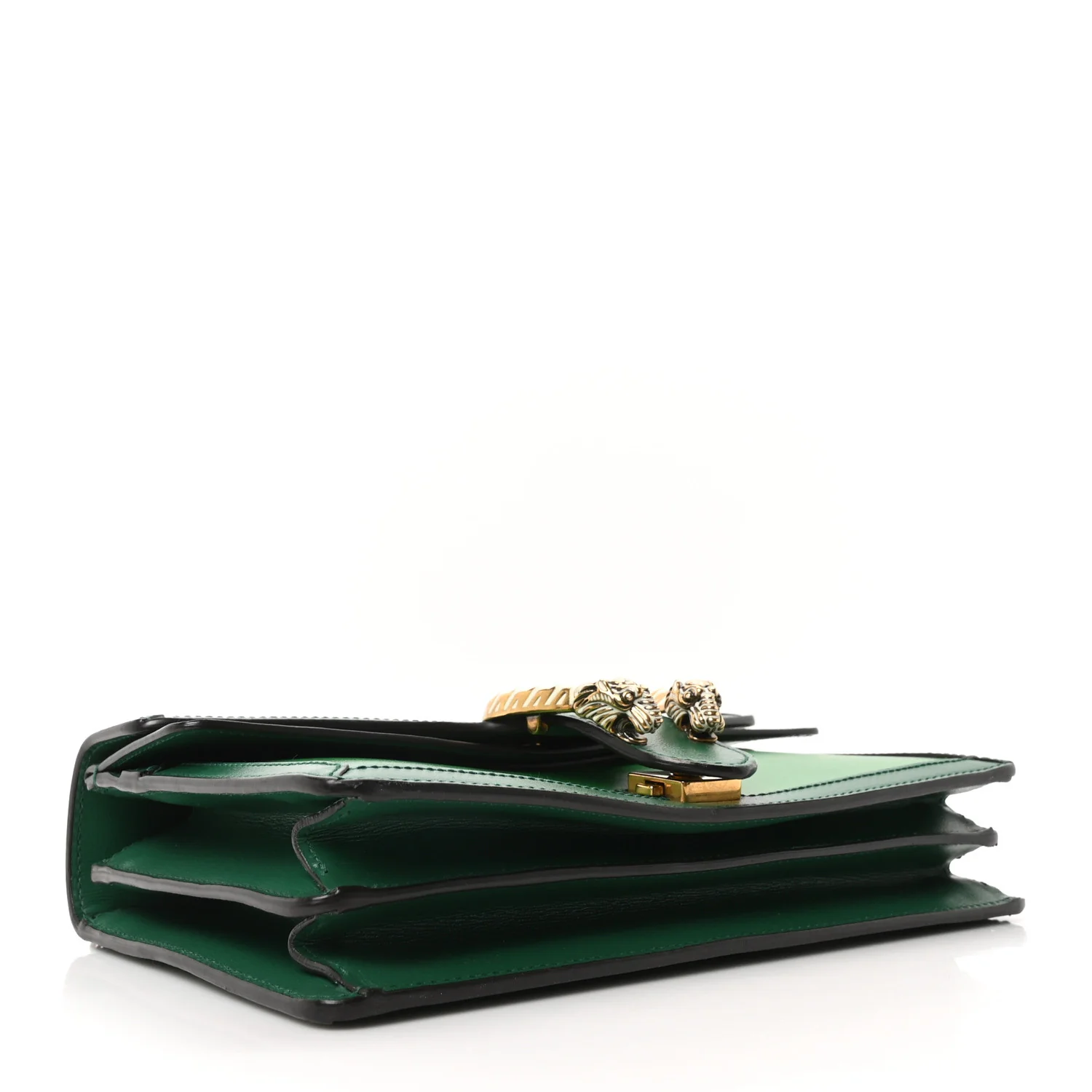 Azalea Calfskin Enamel Small Dionysus Shoulder Bag New Shamarock Emerald Off White - Image 4