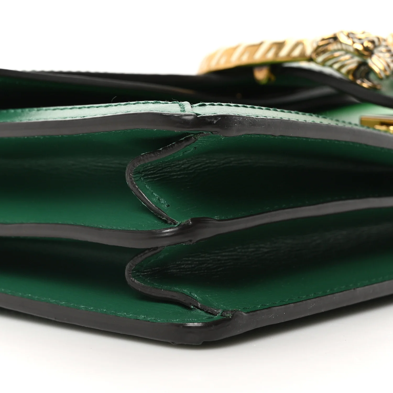 Azalea Calfskin Enamel Small Dionysus Shoulder Bag New Shamarock Emerald Off White - Image 9